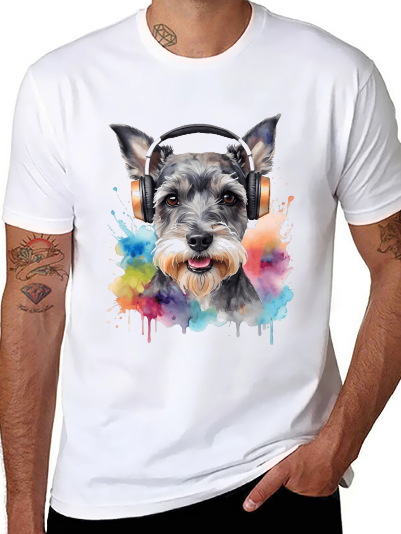 Cool Dog Graphic Tee - DJ Schnauzer