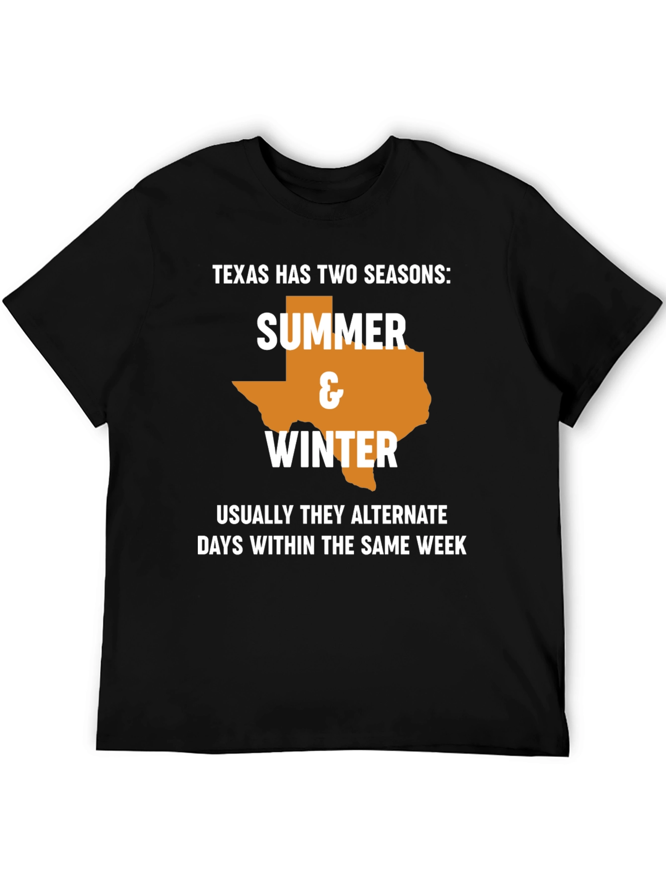 Texas Two Seasons T-Shirt: Summer & Winter Funny Tee