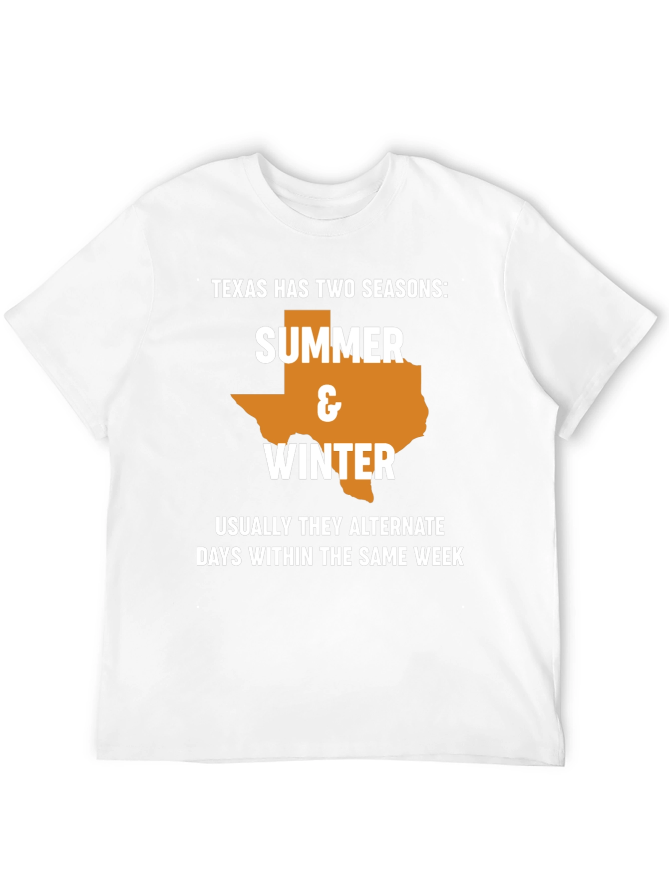 Texas Two Seasons T-Shirt: Summer & Winter Funny Tee