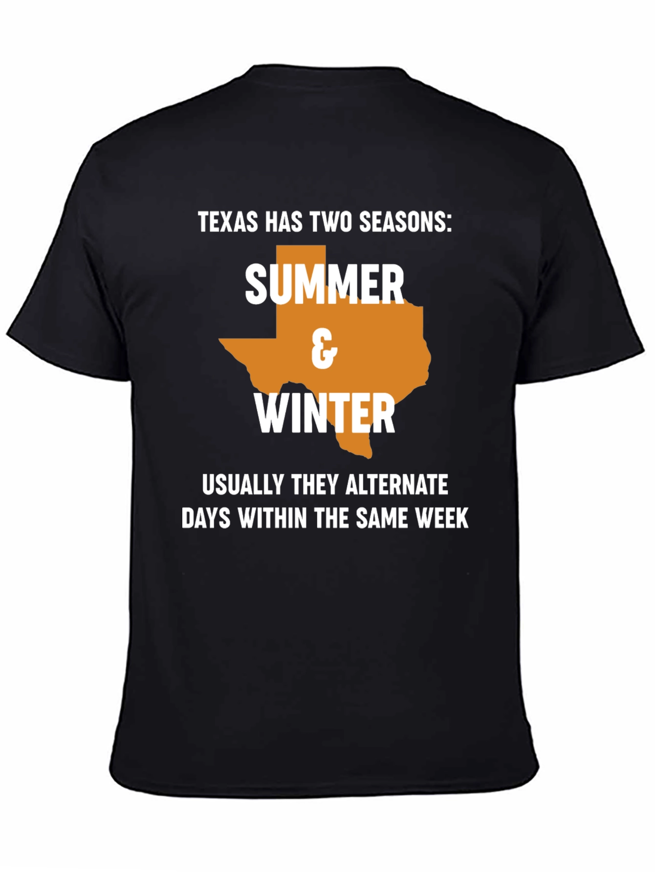 Texas Two Seasons T-Shirt: Summer & Winter Funny Tee