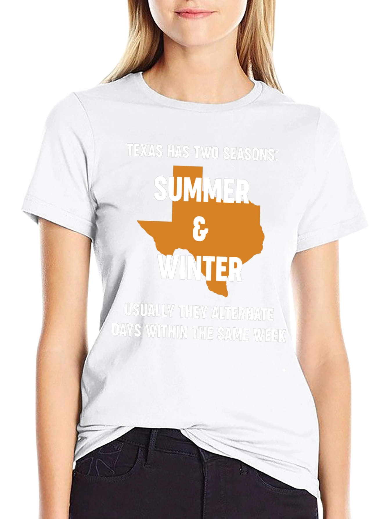 Texas Two Seasons T-Shirt: Summer & Winter Funny Tee