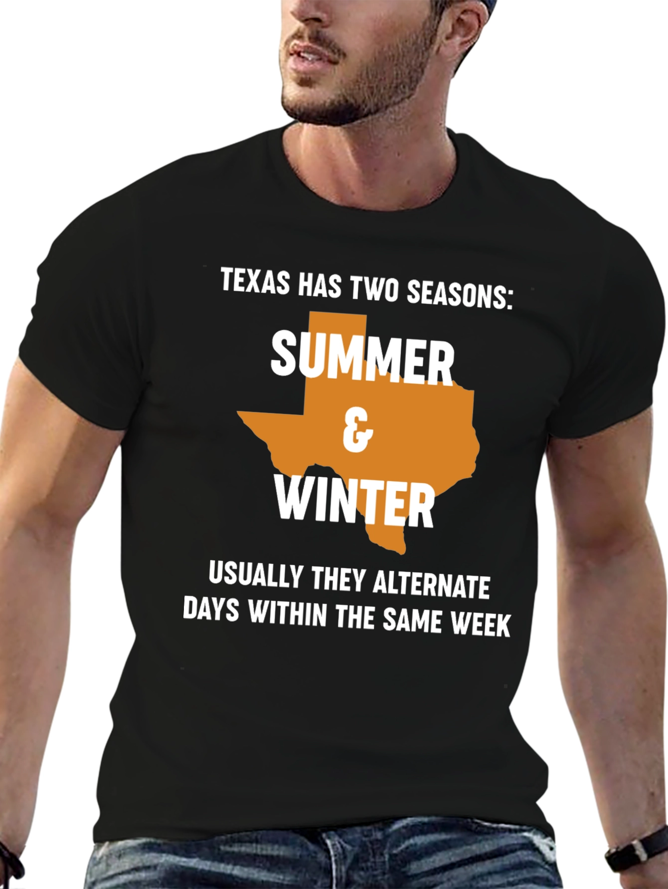 Texas Two Seasons T-Shirt: Summer & Winter Funny Tee