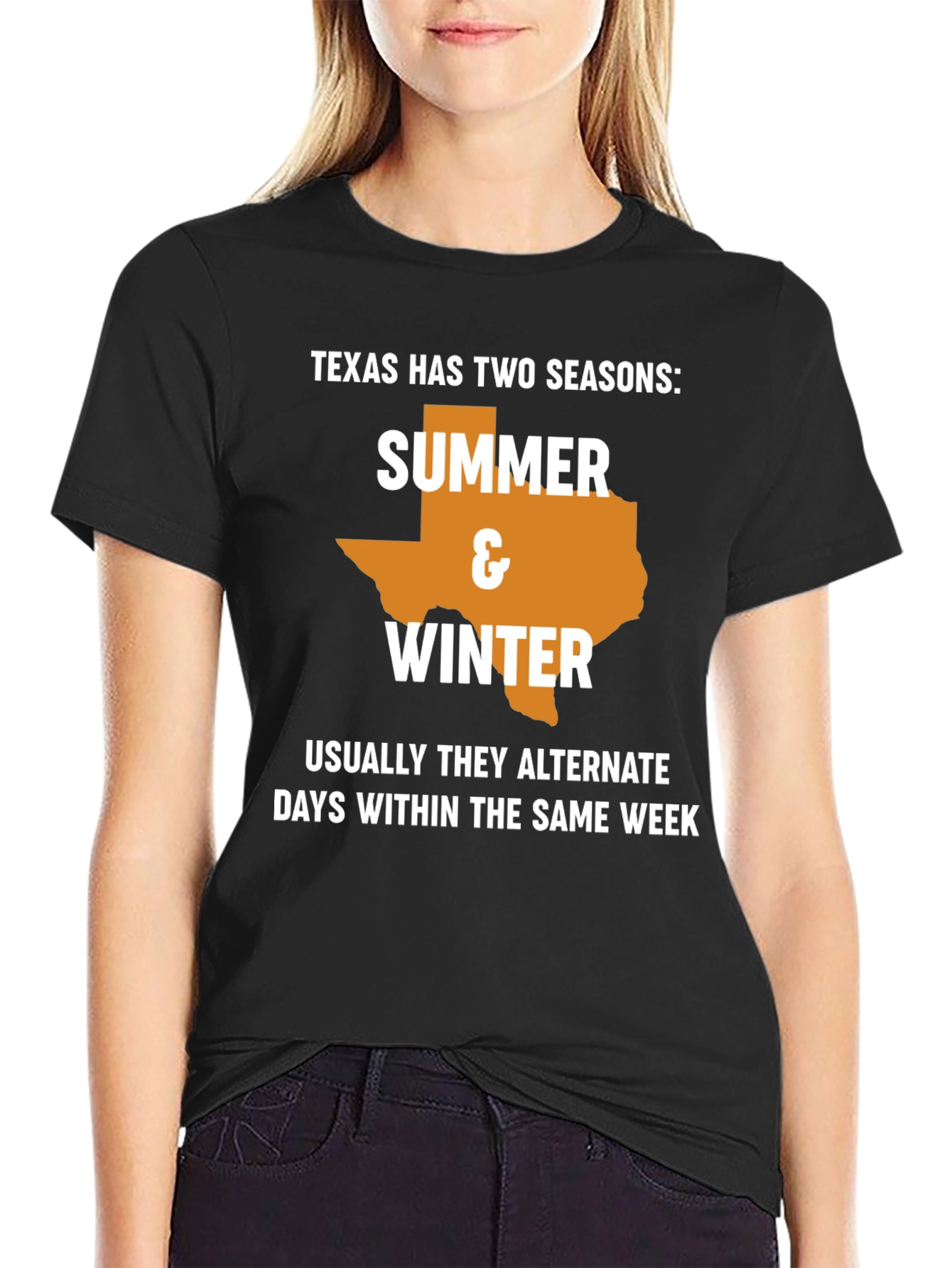 Texas Two Seasons T-Shirt: Summer & Winter Funny Tee