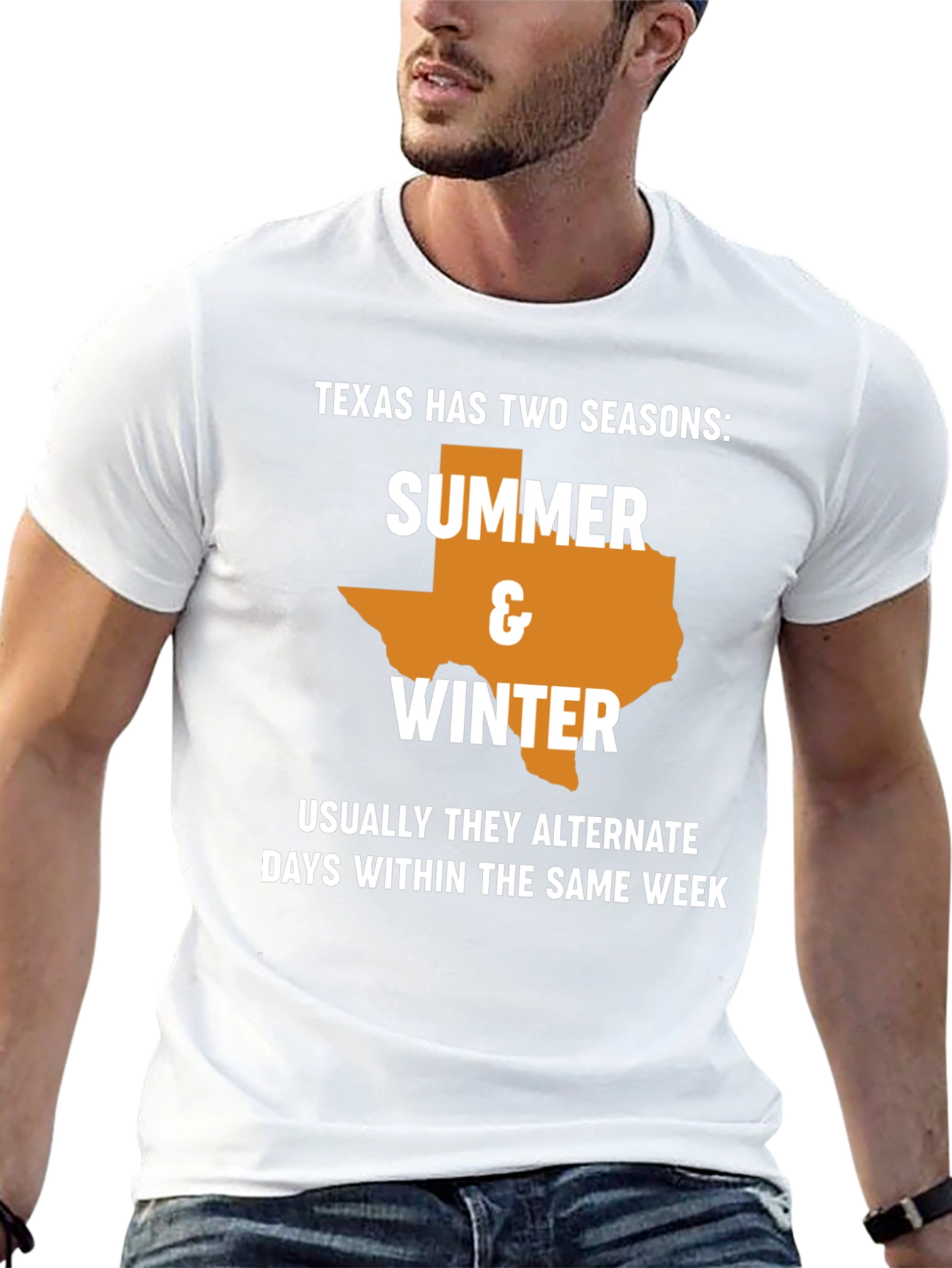 Texas Two Seasons T-Shirt: Summer & Winter Funny Tee