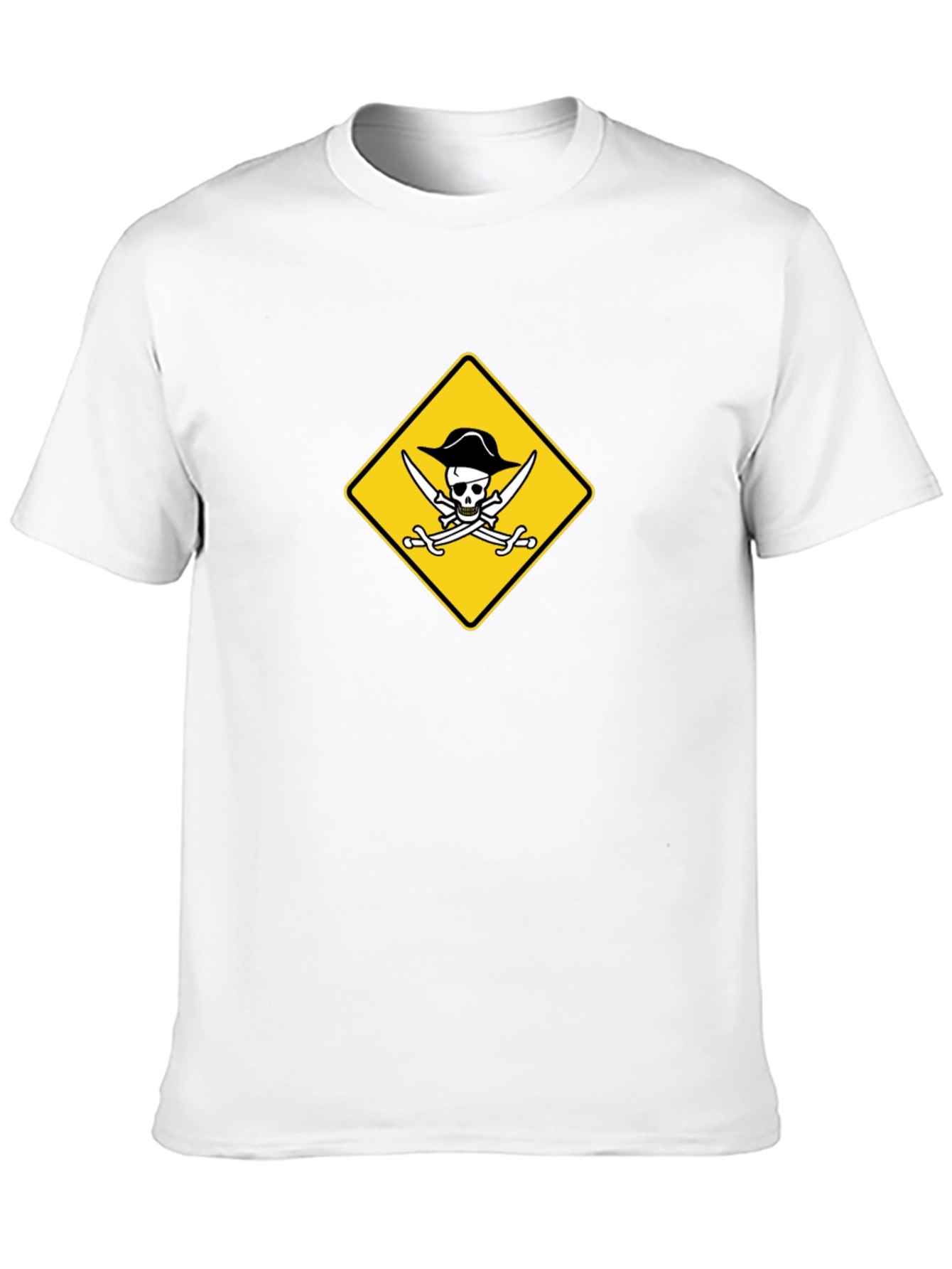 Pirate Skull & Swords Graphic Black T-Shirt