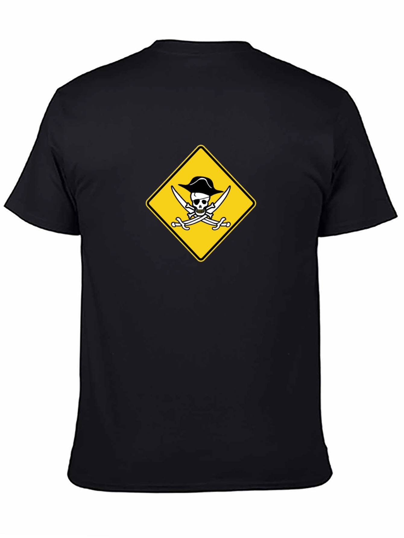 Pirate Skull & Swords Graphic Black T-Shirt