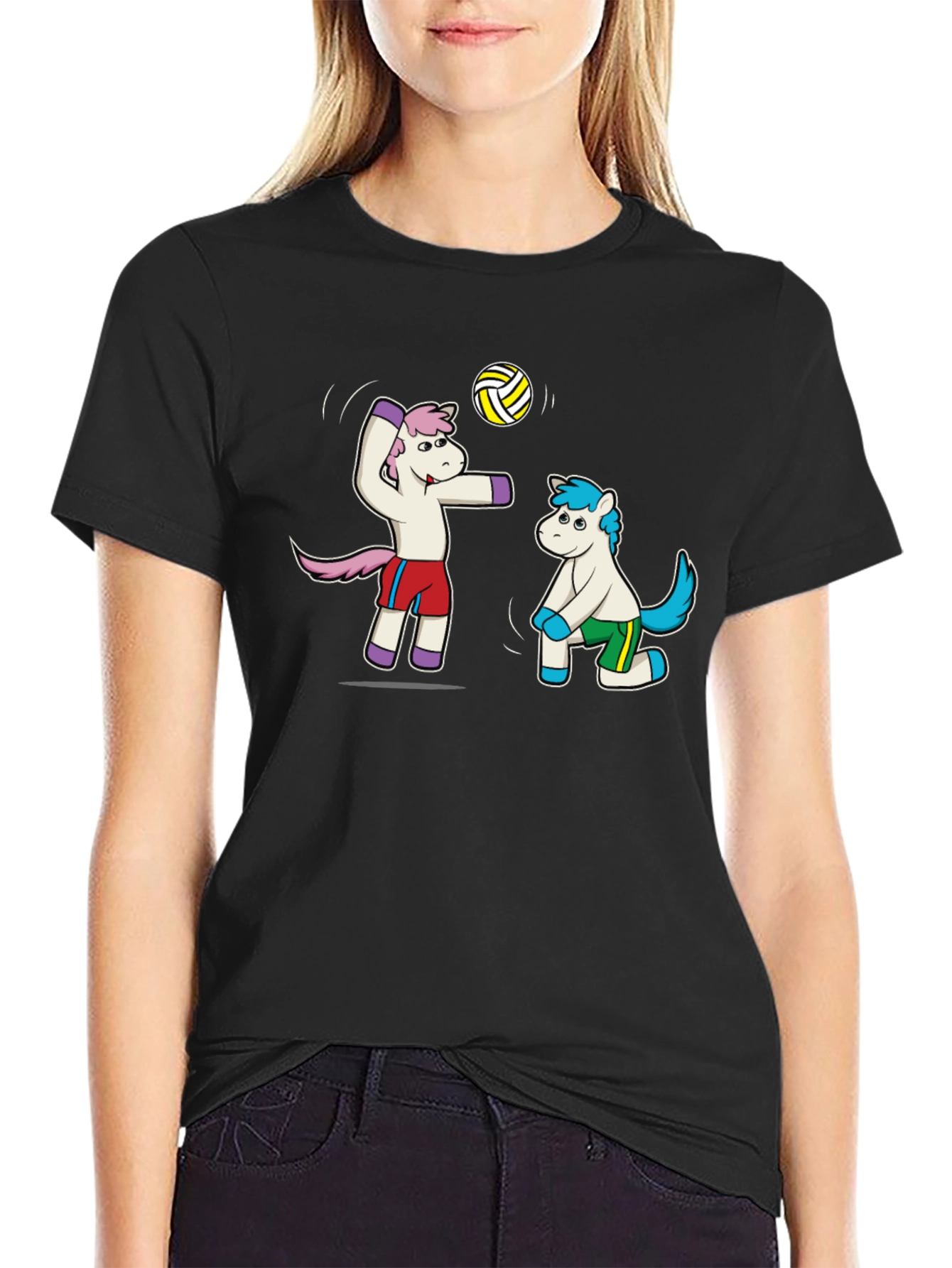 Unicorn Volleyball Graphic Tee