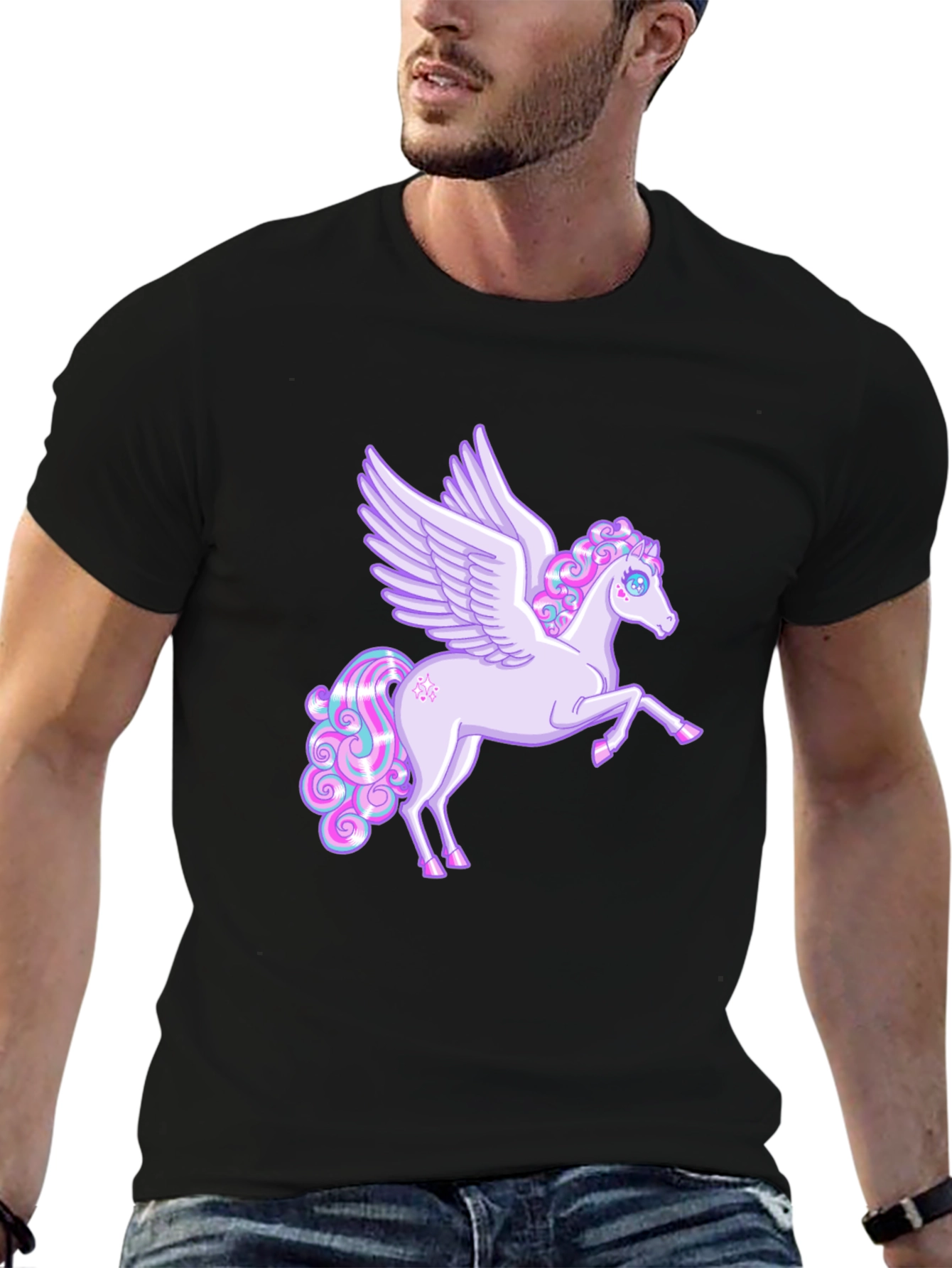 Pegasus Graphic Tee - Black