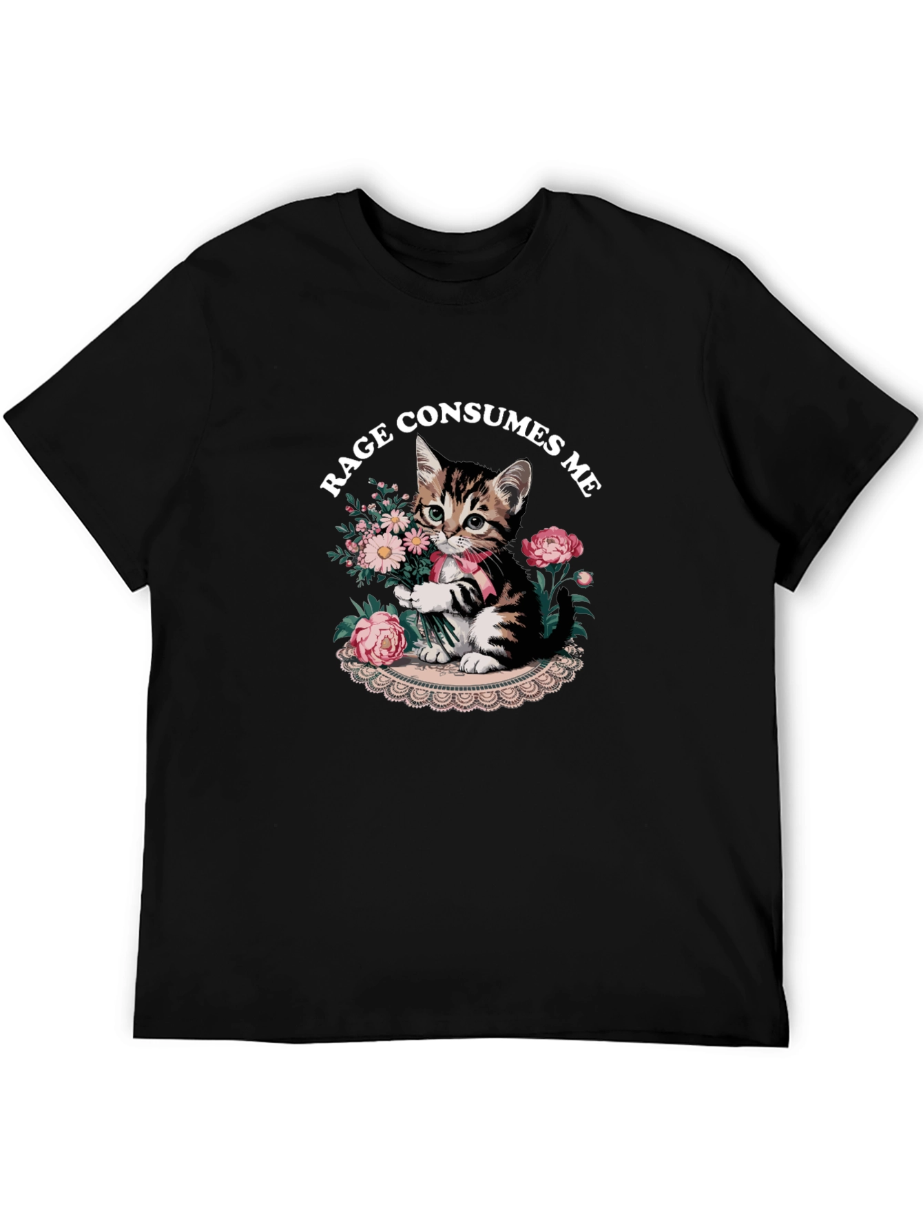 Rage Consumes Me Kitten Graphic T-Shirt