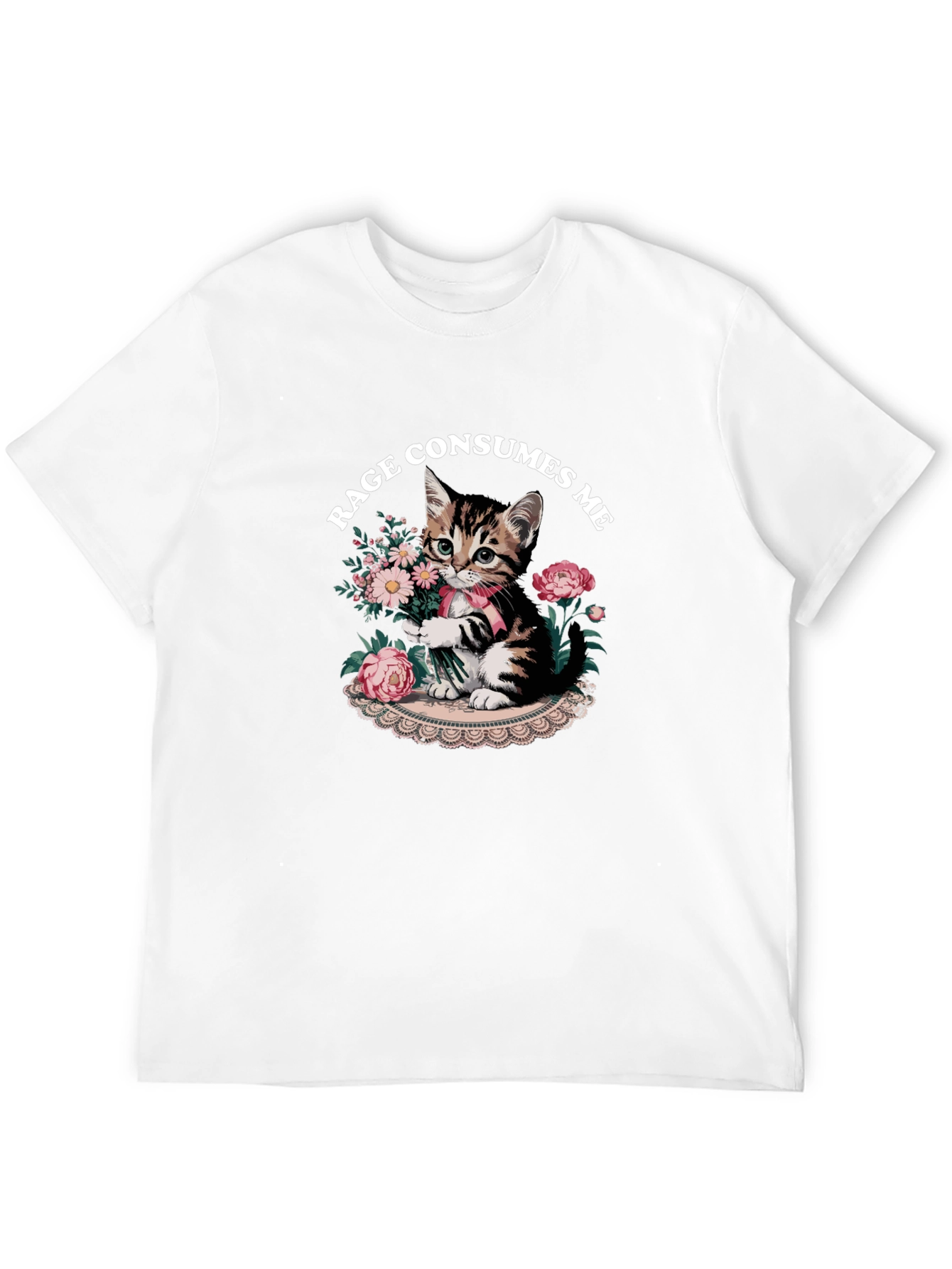 Rage Consumes Me Kitten Graphic T-Shirt