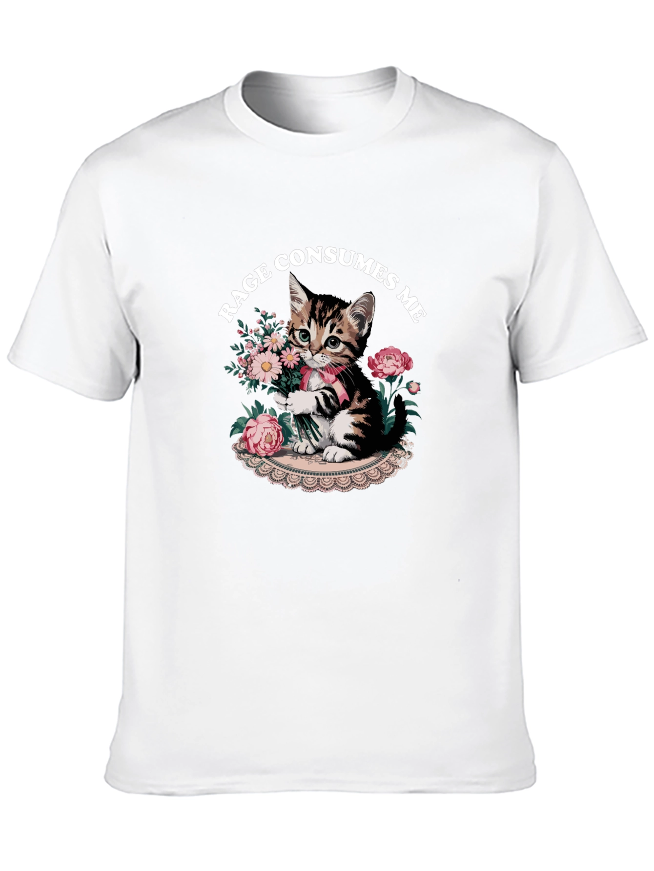 Rage Consumes Me Kitten Graphic T-Shirt