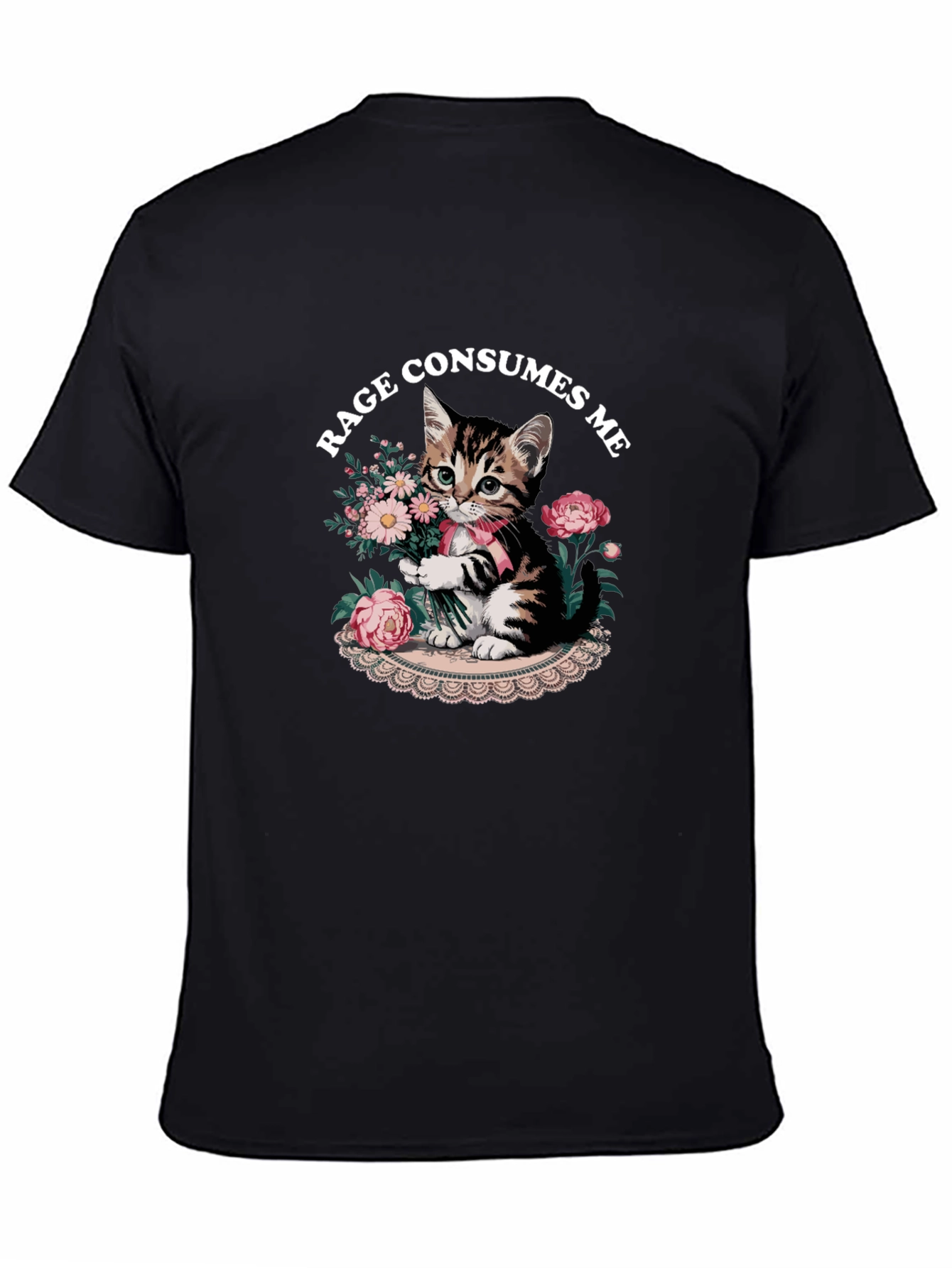 Rage Consumes Me Kitten Graphic T-Shirt