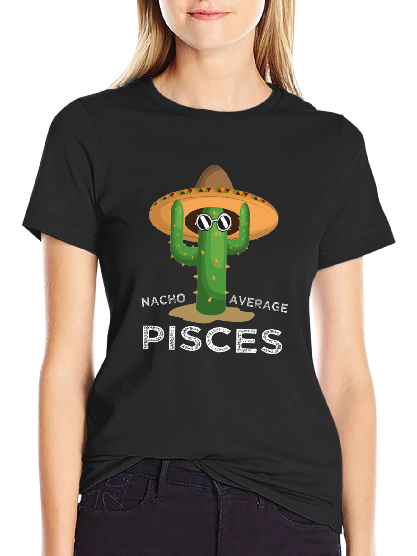 Nacho Average Pisces Cactus T-Shirt