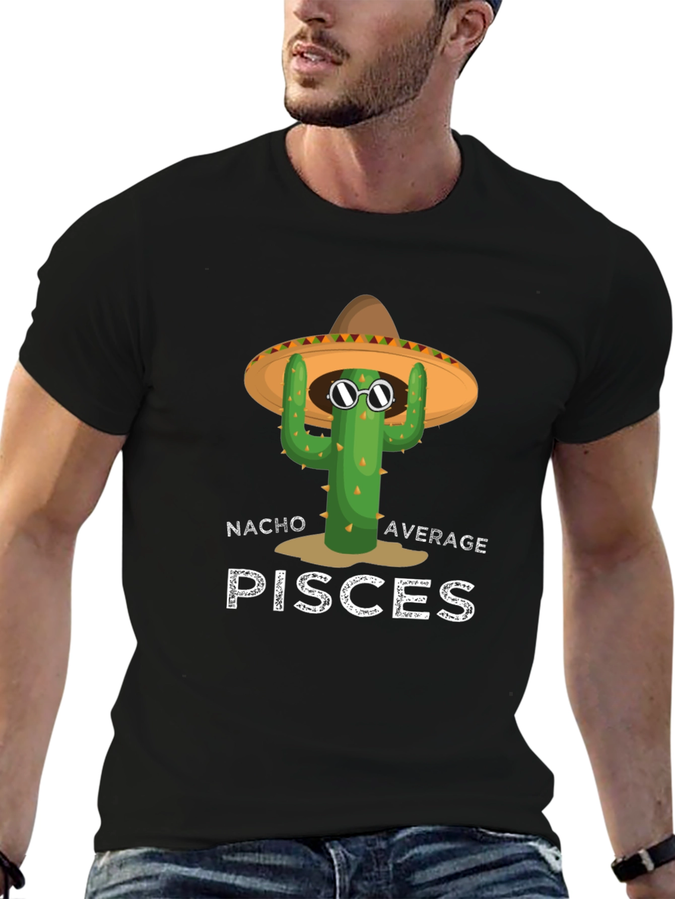 Nacho Average Pisces Cactus T-Shirt