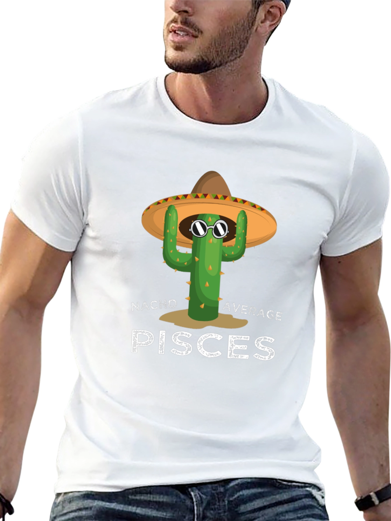 Nacho Average Pisces Cactus T-Shirt