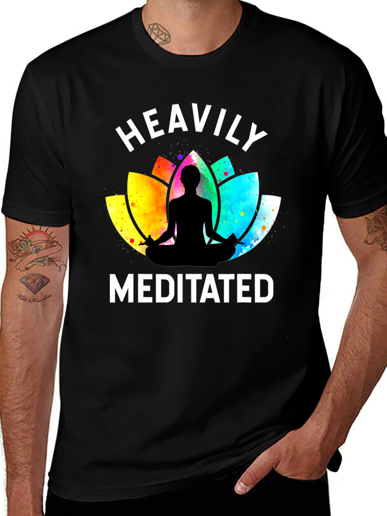 Heavily Meditated Graphic Tee - Zen Yoga Shirt