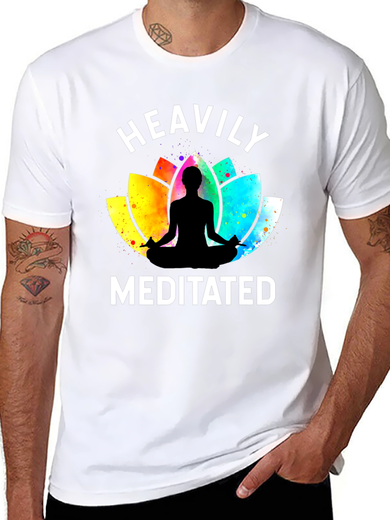 Heavily Meditated Graphic Tee - Zen Yoga Shirt