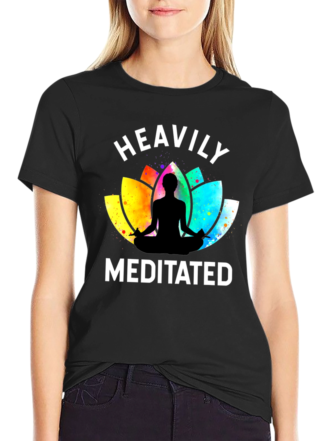 Heavily Meditated Graphic Tee - Zen Yoga Shirt