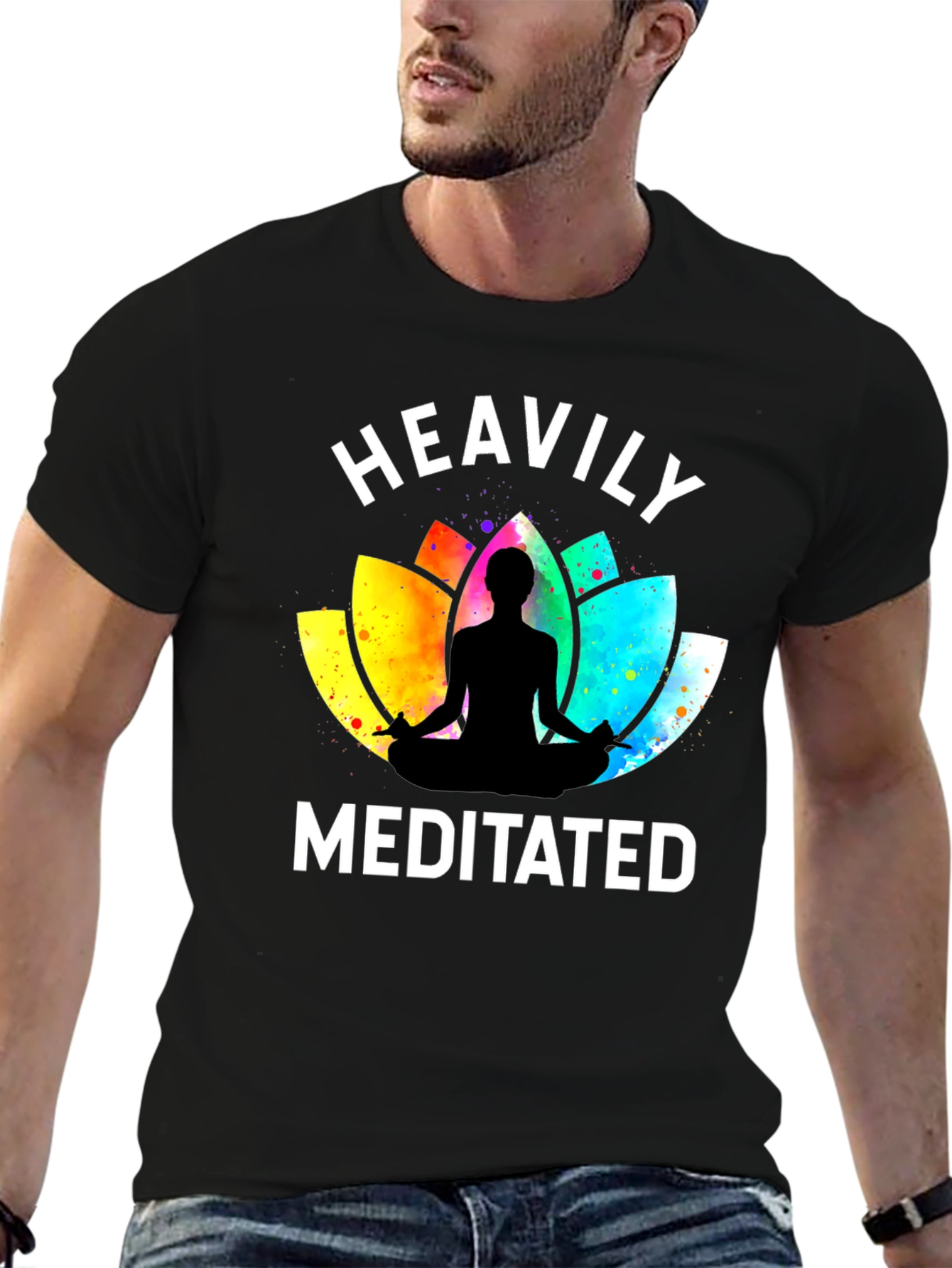 Heavily Meditated Graphic Tee - Zen Yoga Shirt