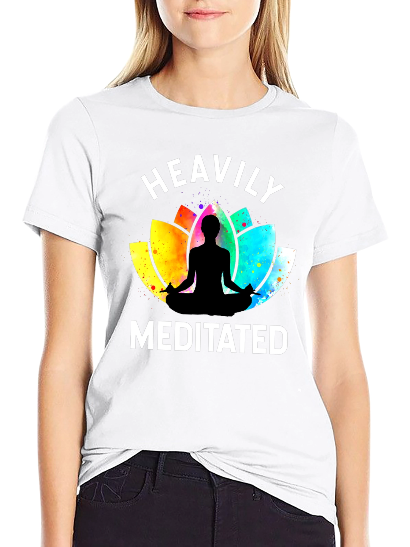 Heavily Meditated Graphic Tee - Zen Yoga Shirt