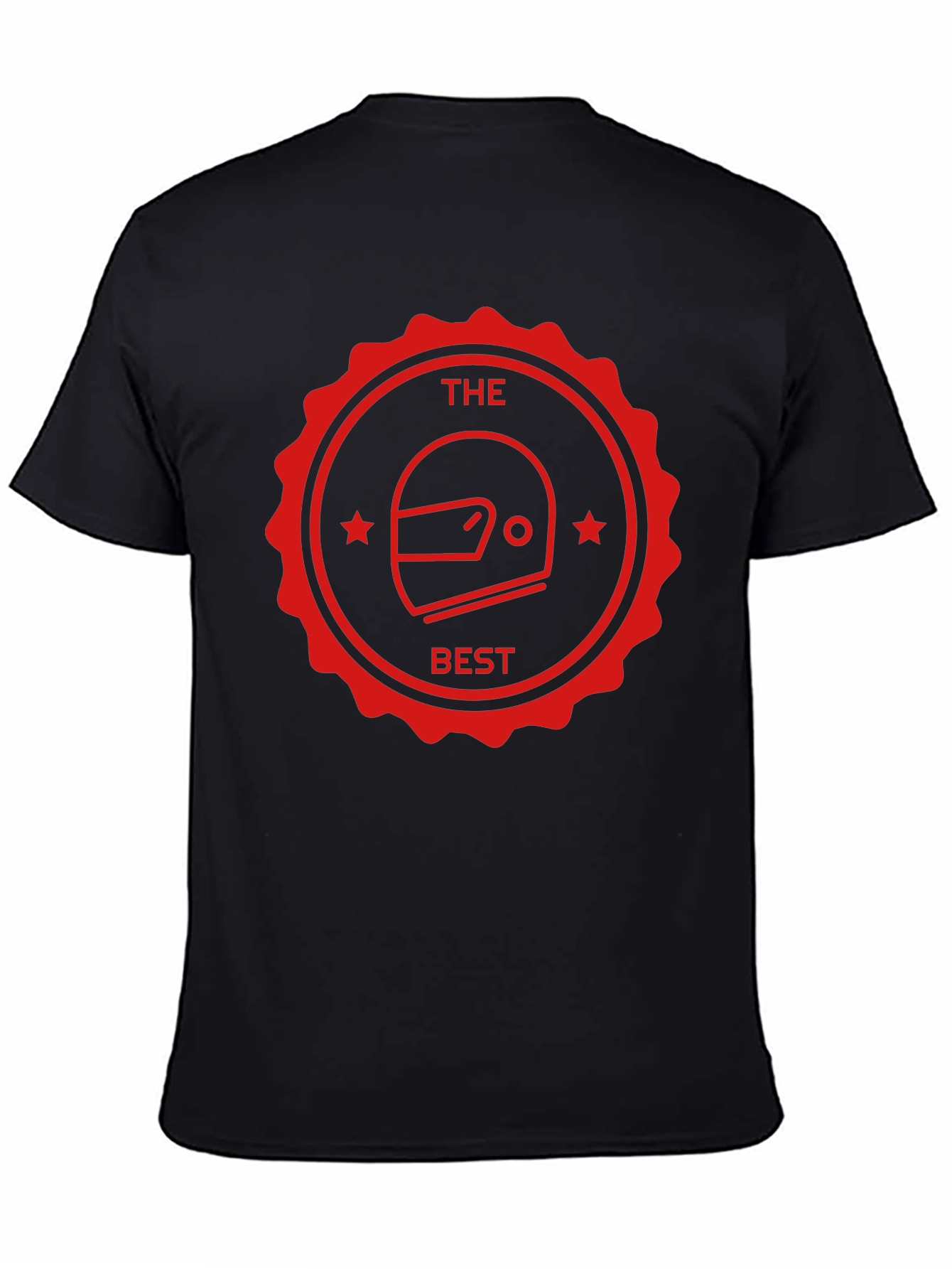 The Best Helmet T-Shirt - Black Crew Neck Tee