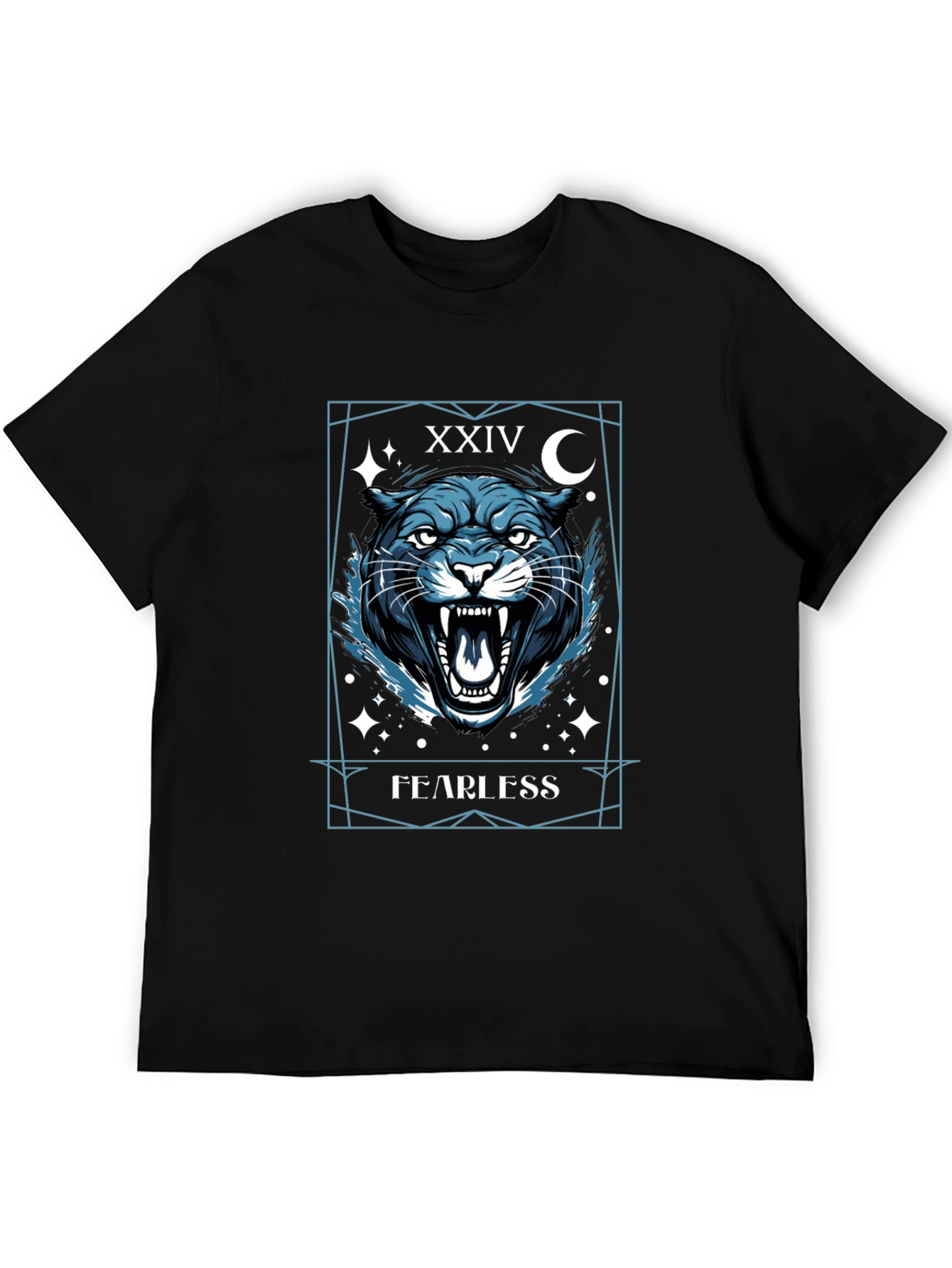 Fearless Panther Graphic Tee - Mens Black T-Shirt