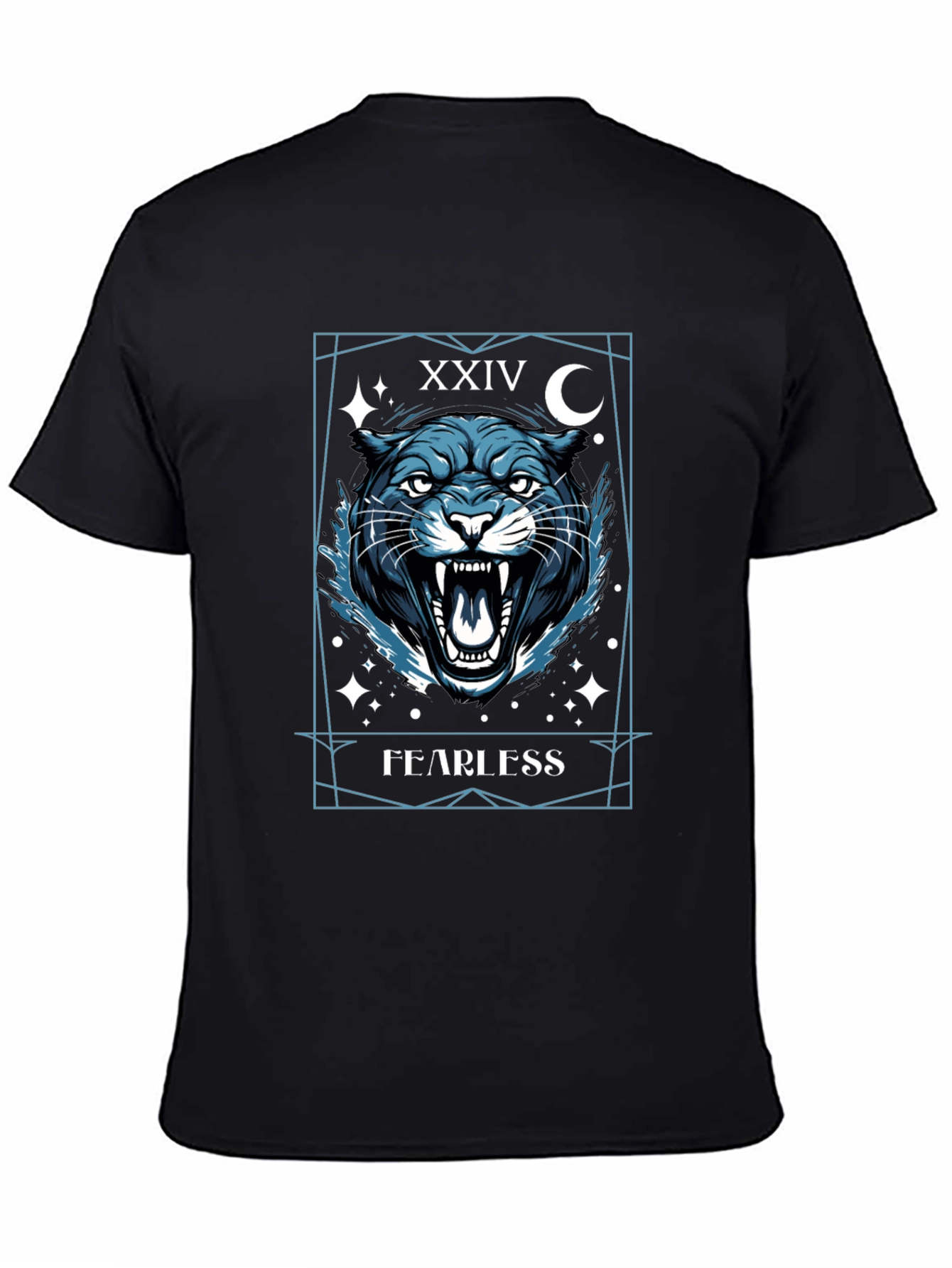 Fearless Panther Graphic Tee - Mens Black T-Shirt