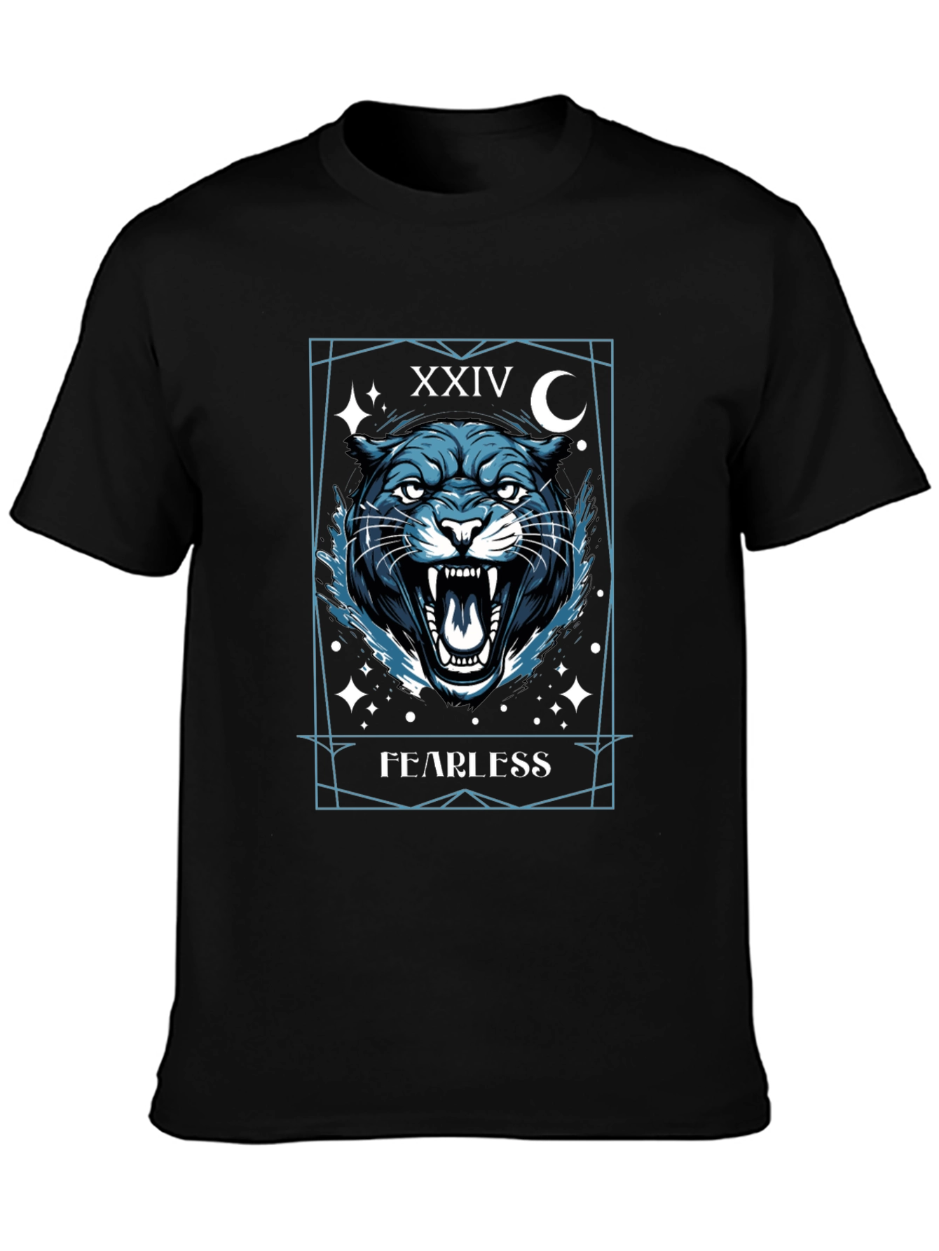 Fearless Panther Graphic Tee - Mens Black T-Shirt