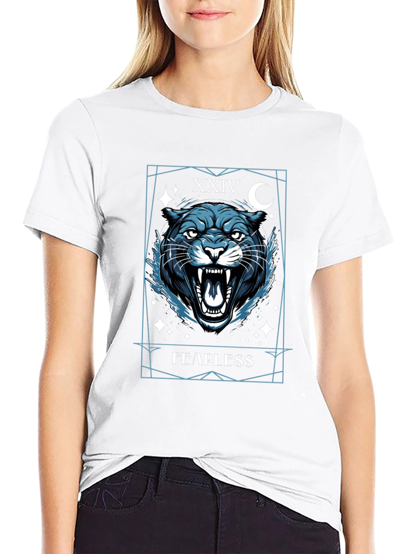 Fearless Panther Graphic Tee - Mens Black T-Shirt