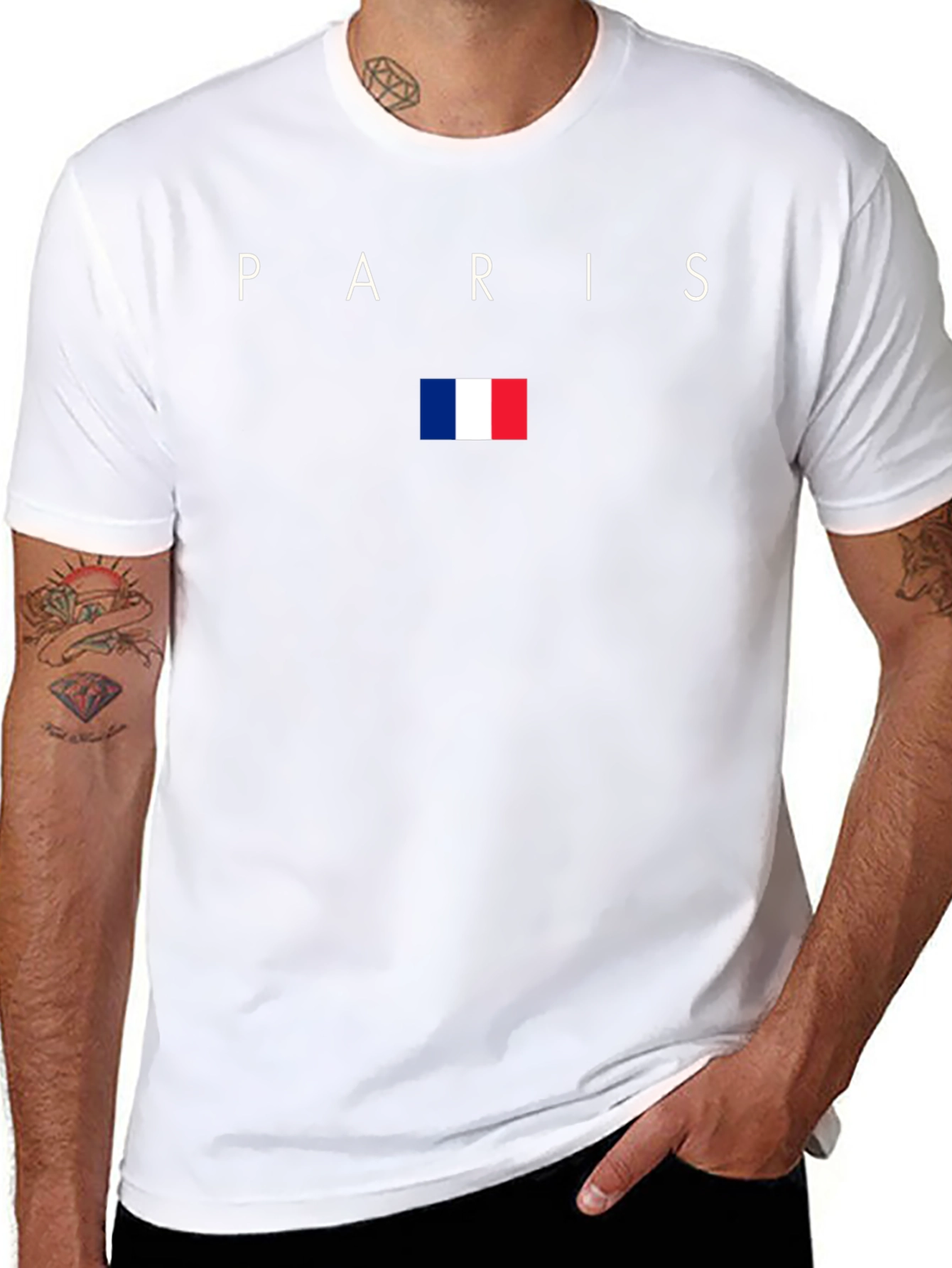 Paris France Flag Graphic T-Shirt