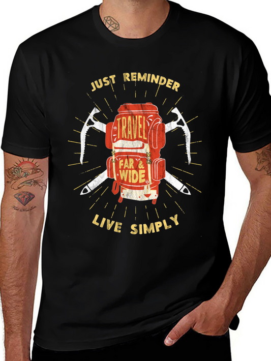 Travel Backpack T-Shirt: Just Reminder - Live Simply