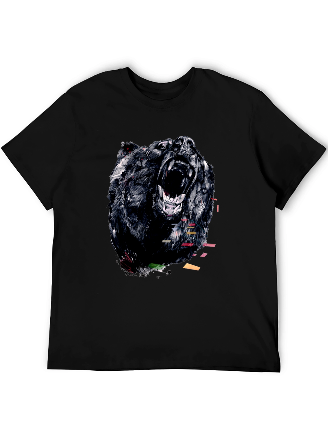 Bear Graphic Tee - Mens Black T-Shirt