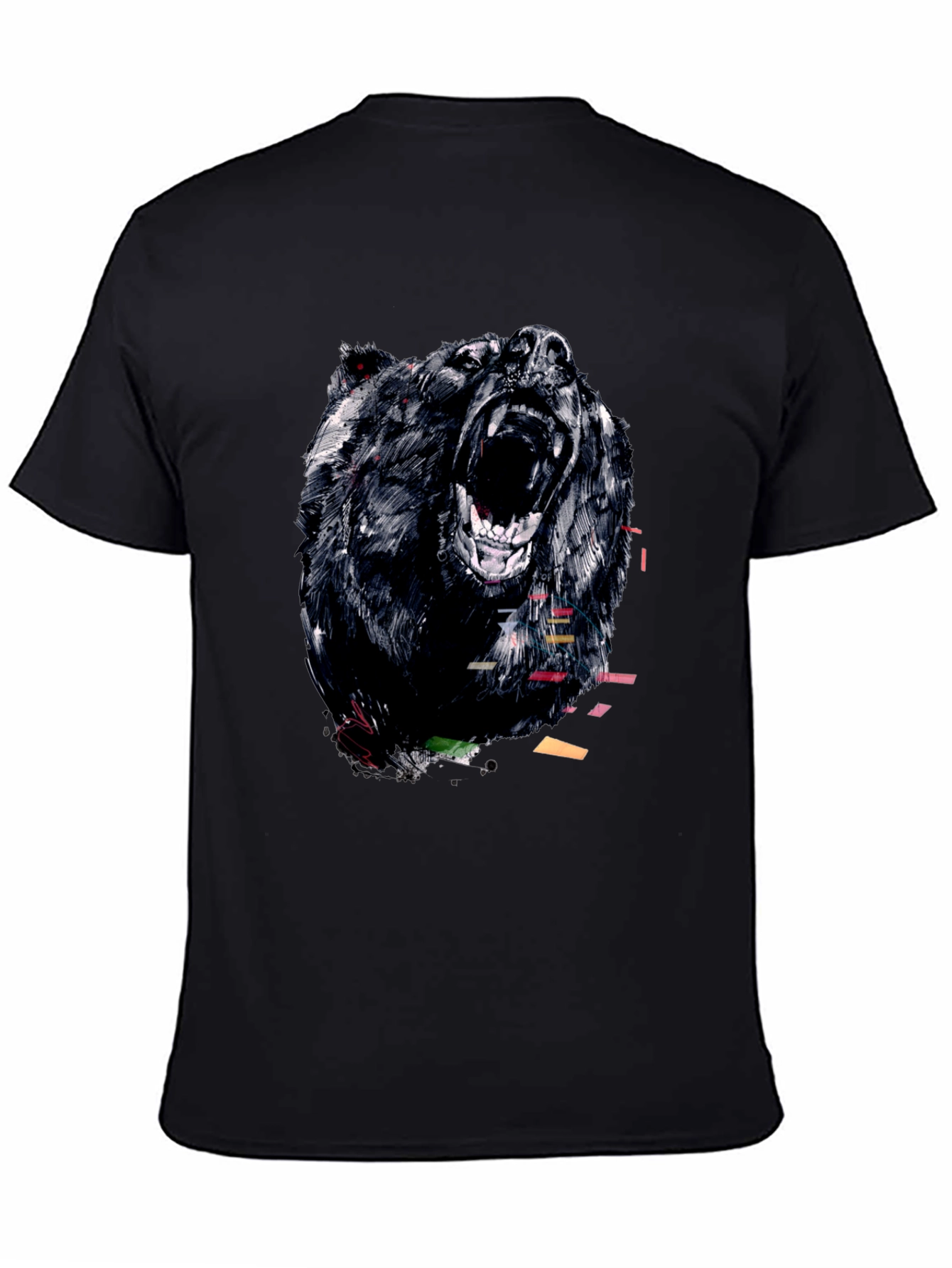 Bear Graphic Tee - Mens Black T-Shirt