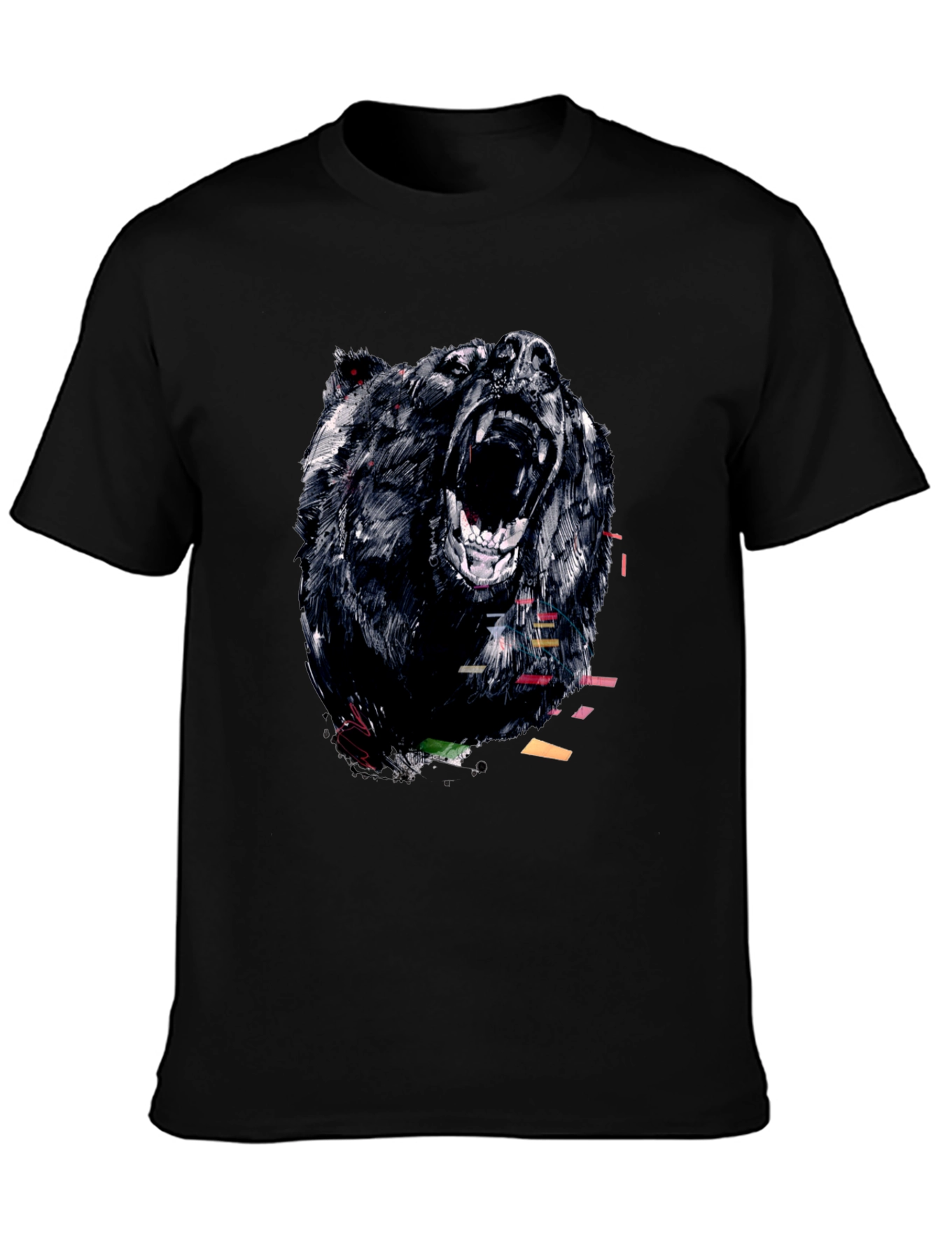 Bear Graphic Tee - Mens Black T-Shirt