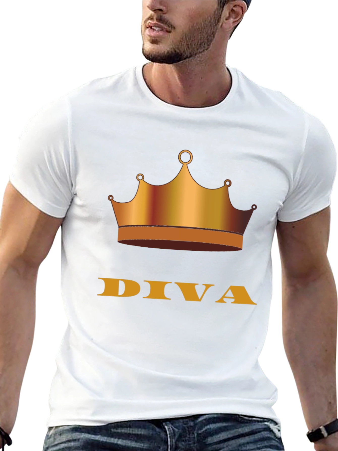 Diva Crown Graphic Tee - Stylish Black T-Shirt