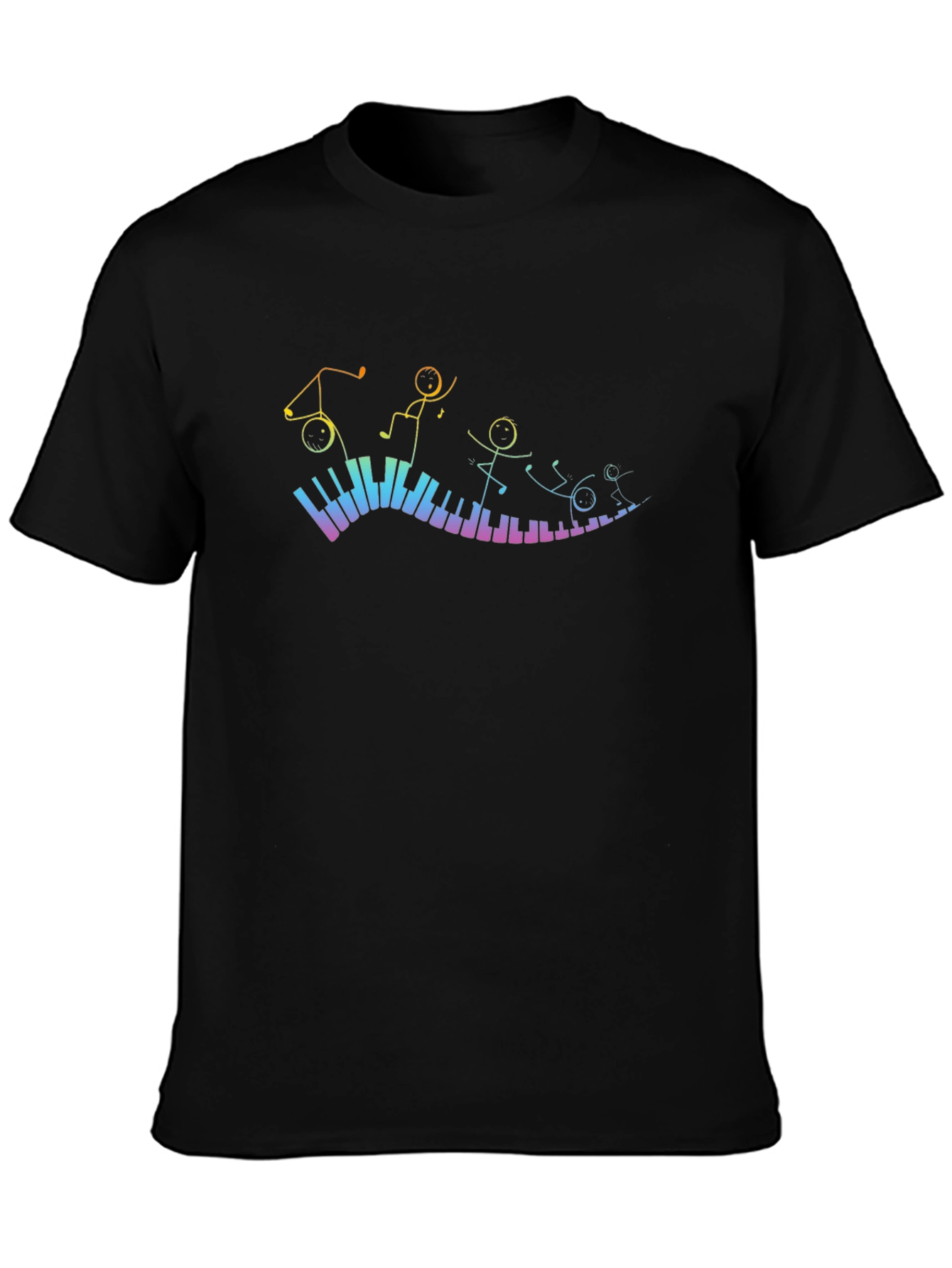Musical Stick Figures Piano T-Shirt