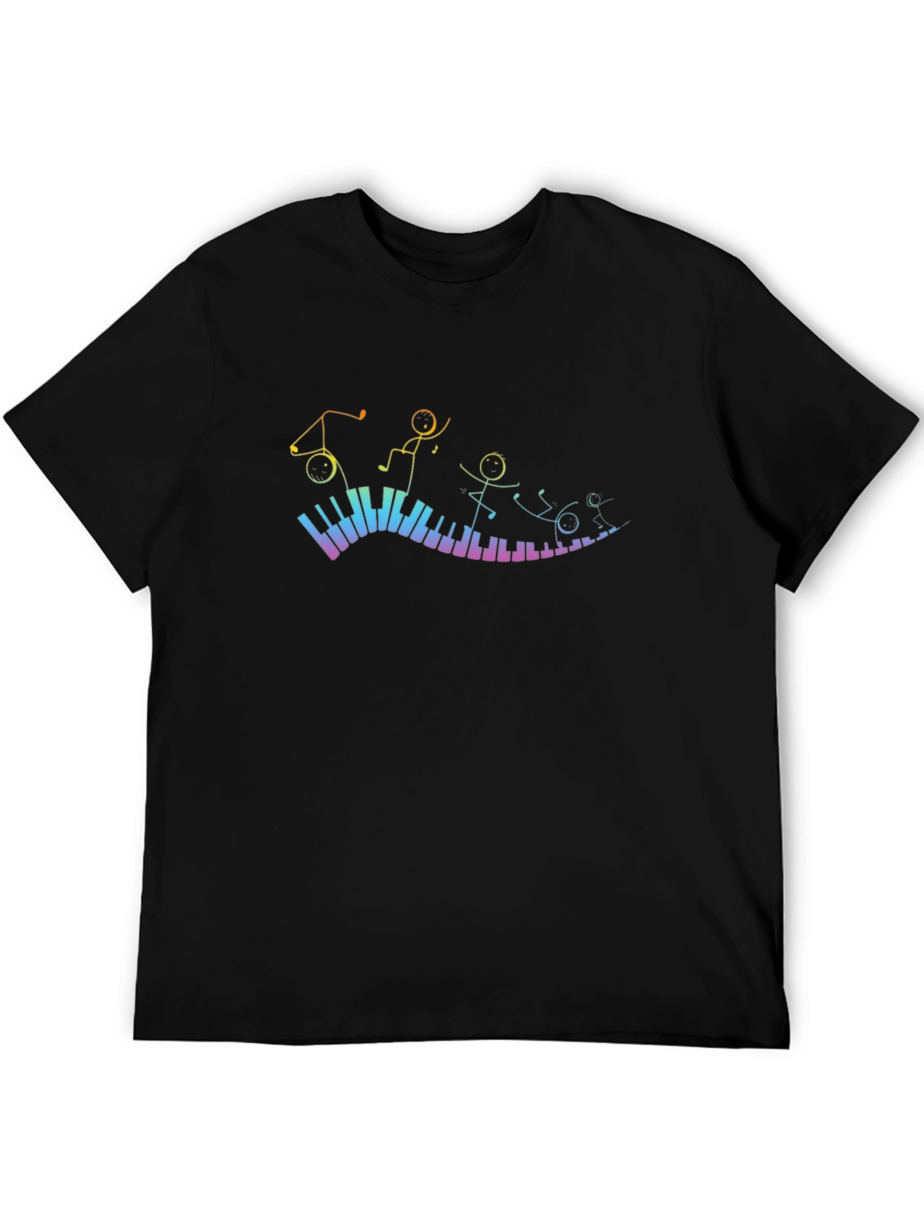 Musical Stick Figures Piano T-Shirt