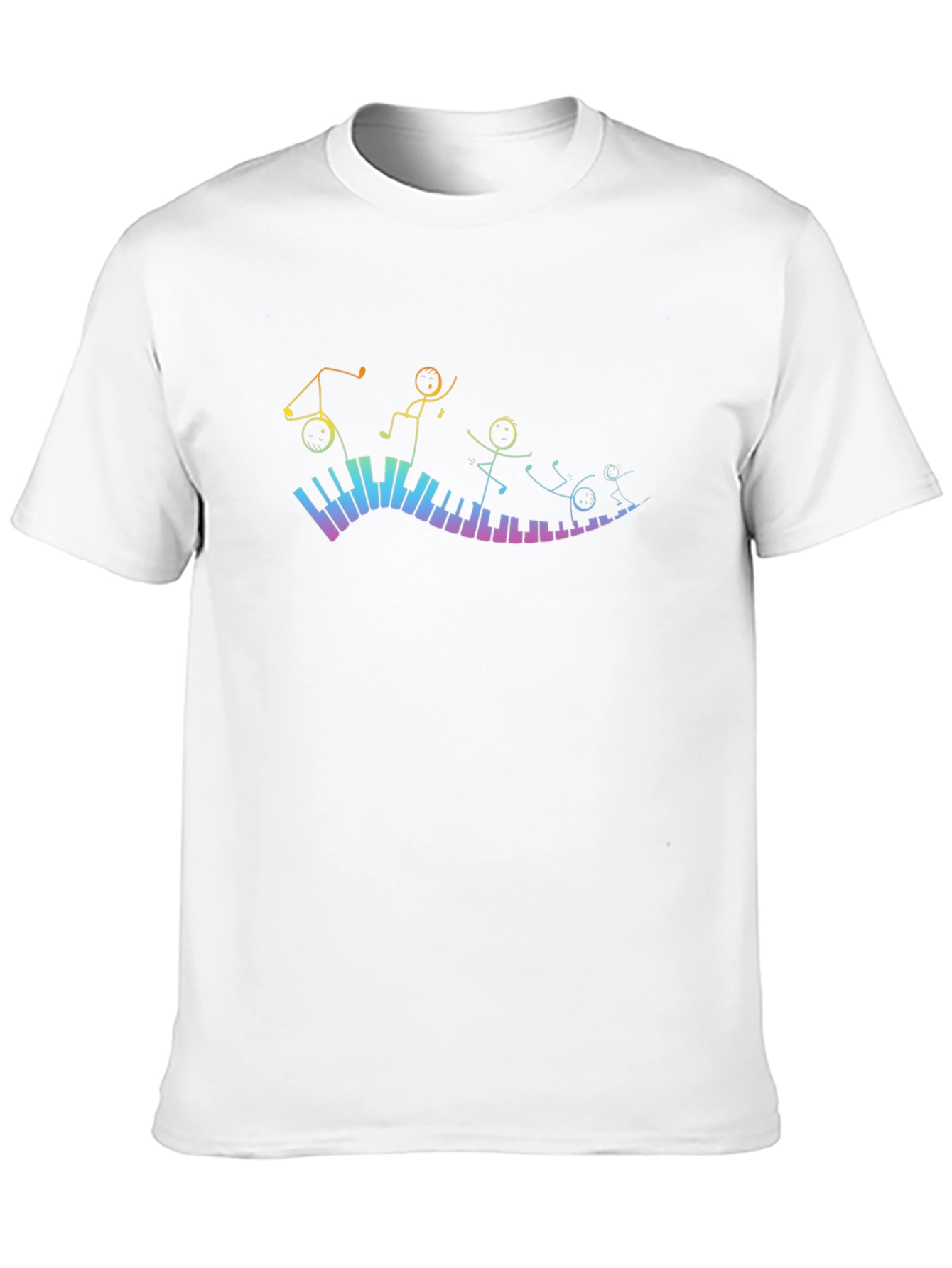 Musical Stick Figures Piano T-Shirt