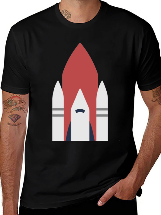Rocket Graphic T-Shirt - Space Launch Design