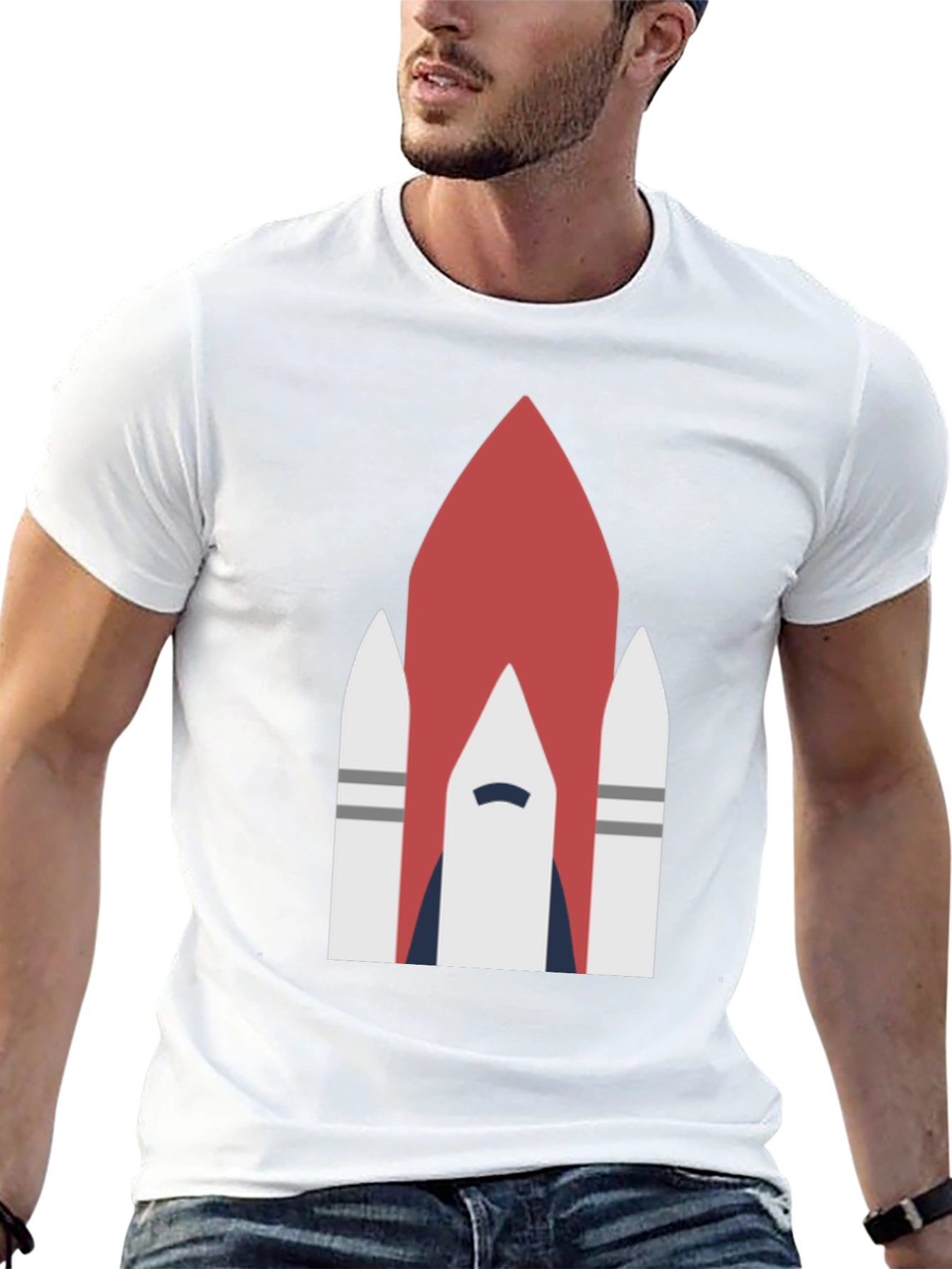 Rocket Graphic T-Shirt - Space Launch Design