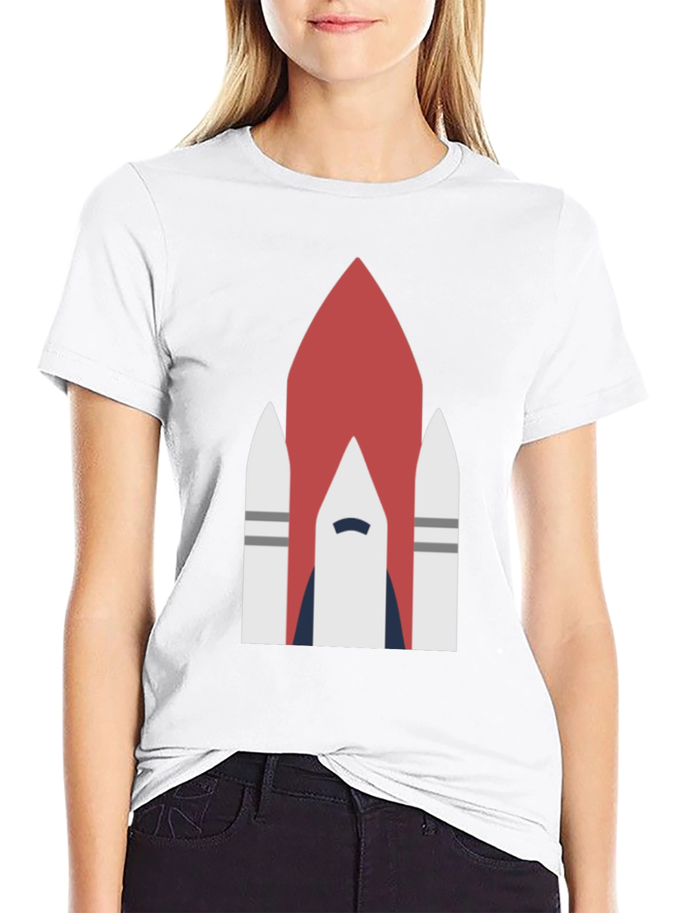 Rocket Graphic T-Shirt - Space Launch Design