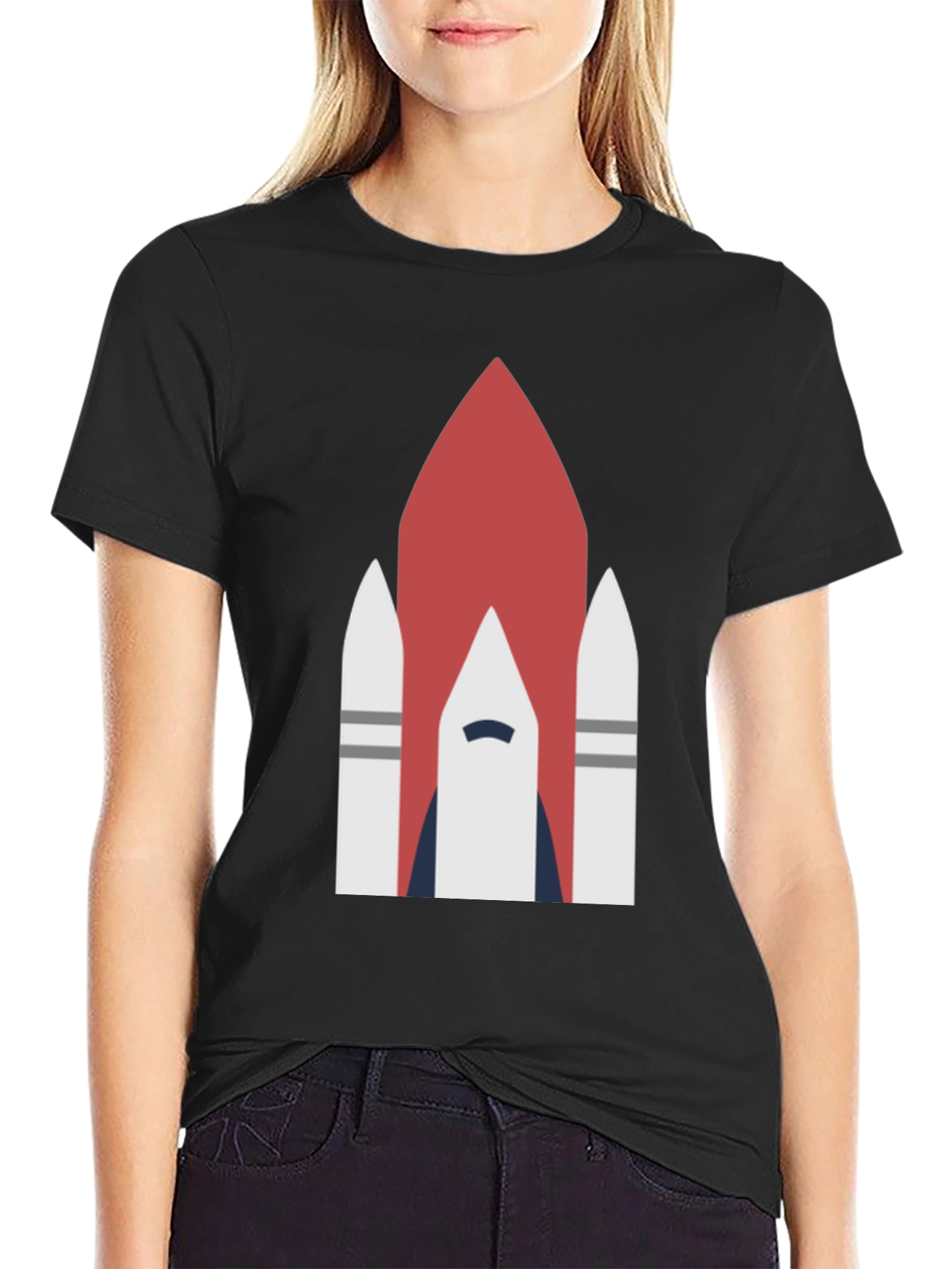 Rocket Graphic T-Shirt - Space Launch Design