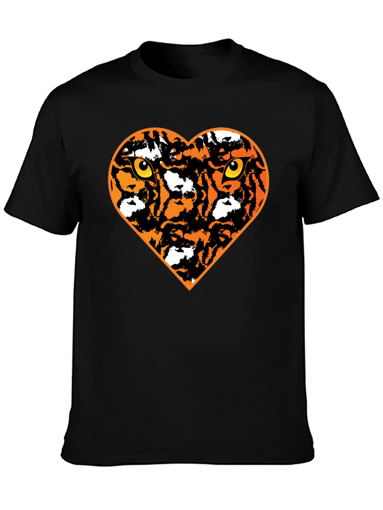 Tiger Heart Graphic T-Shirt - Black