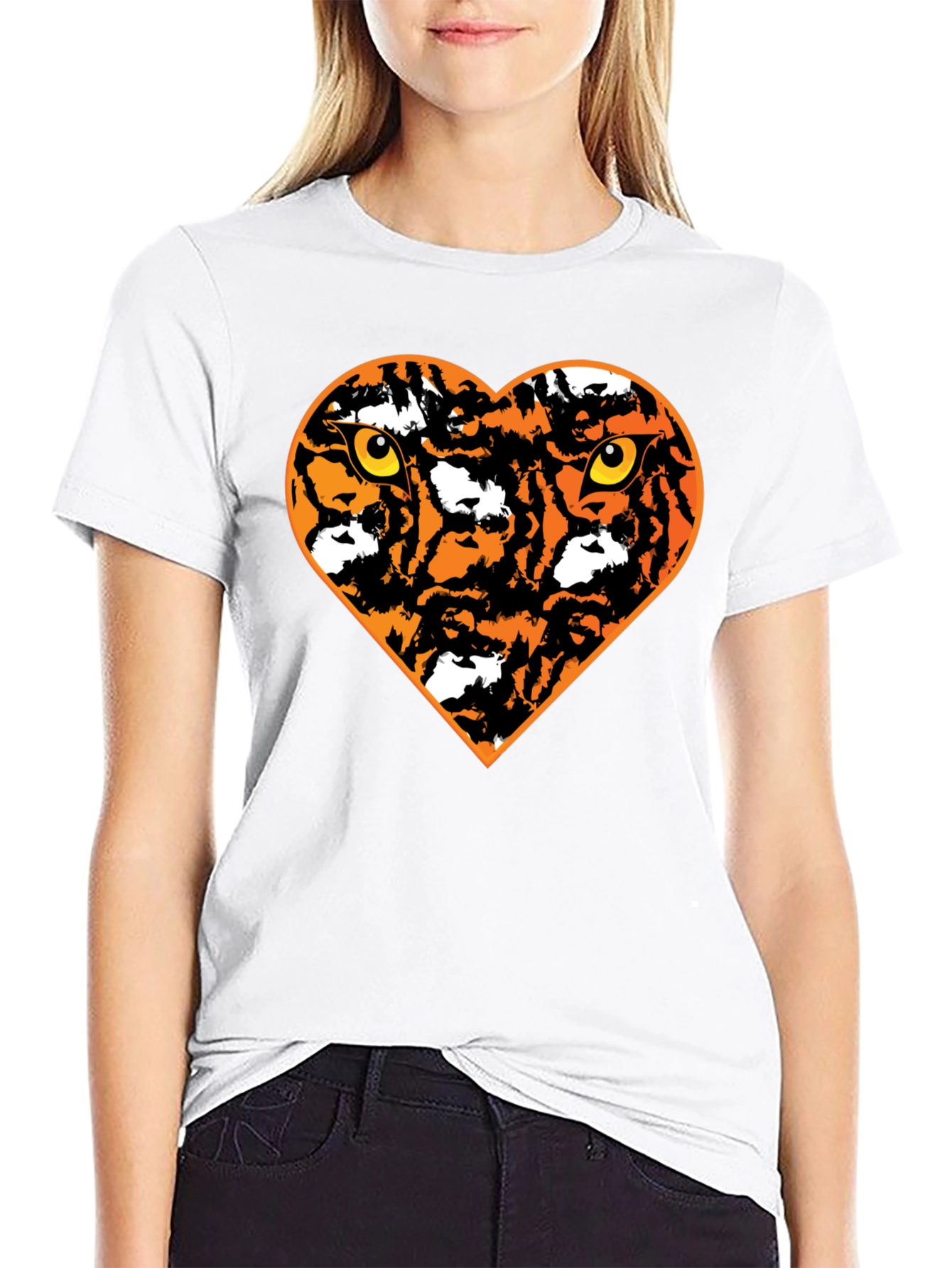 Tiger Heart Graphic T-Shirt - Black