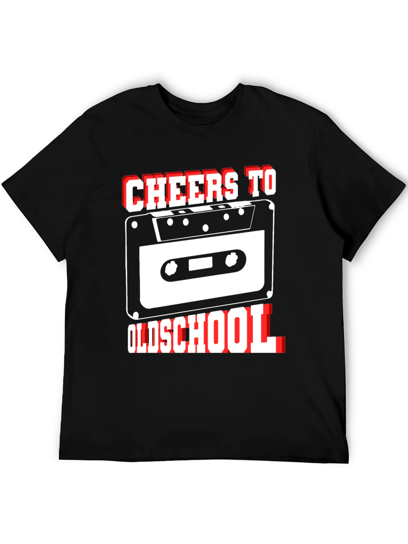 Cheers to Oldschool Retro Cassette Tape Graphic T-Shirt