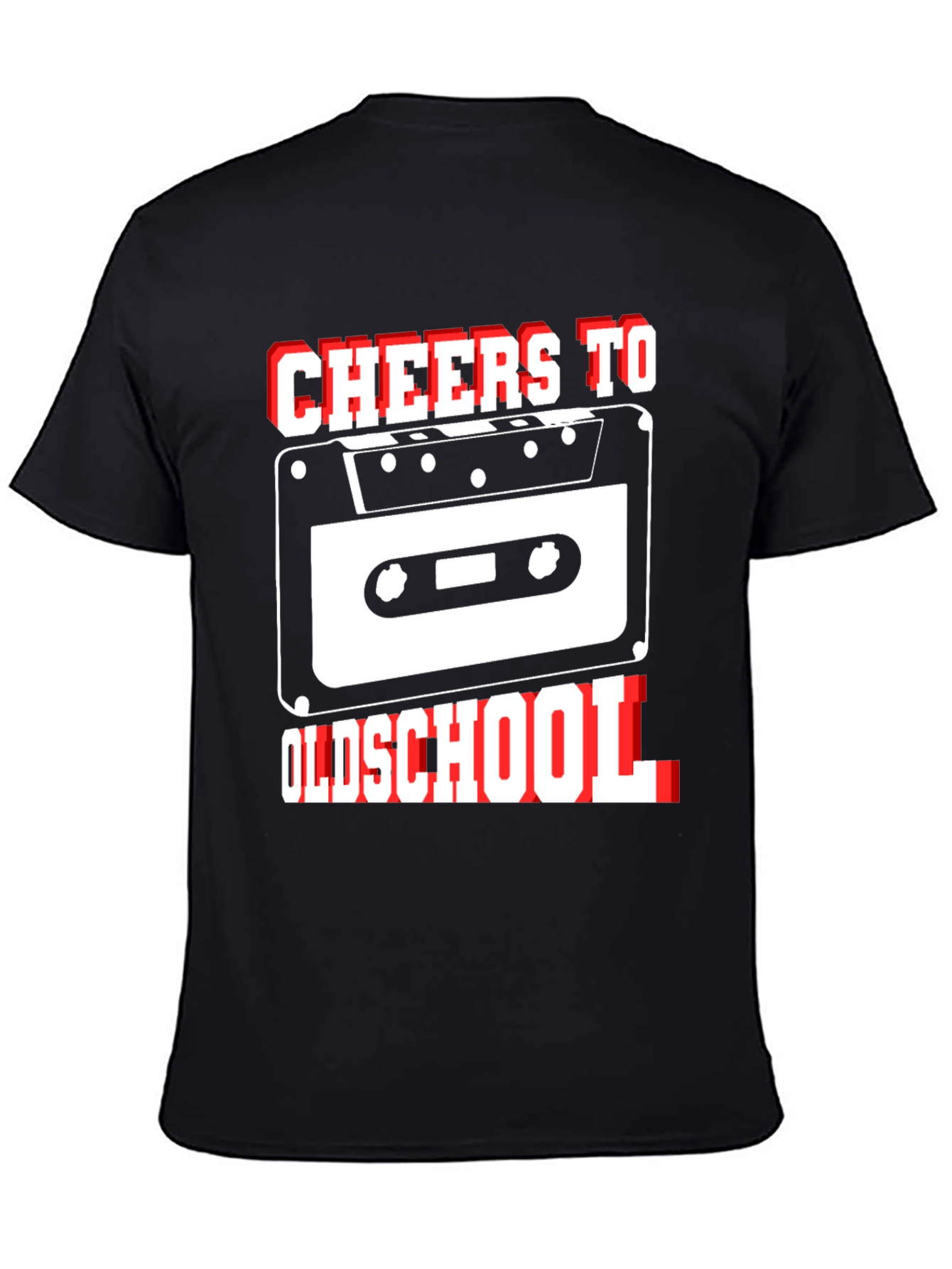 Cheers to Oldschool Retro Cassette Tape Graphic T-Shirt