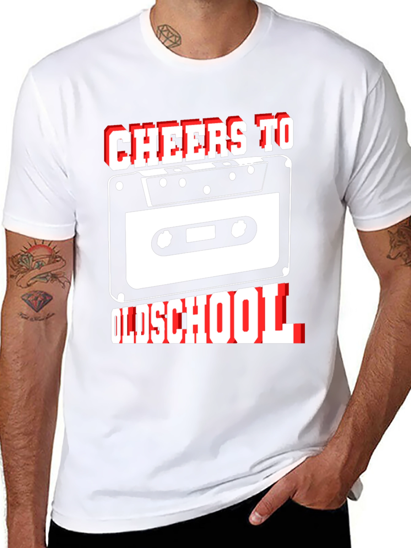 Cheers to Oldschool Retro Cassette Tape Graphic T-Shirt