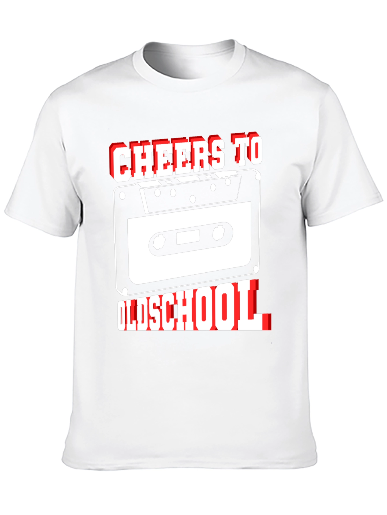Cheers to Oldschool Retro Cassette Tape Graphic T-Shirt