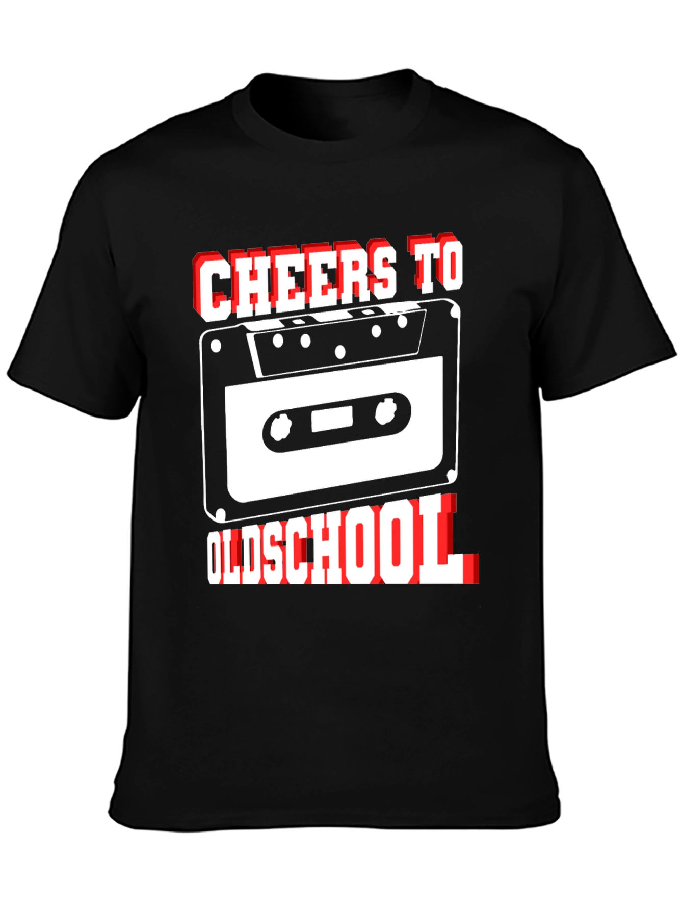 Cheers to Oldschool Retro Cassette Tape Graphic T-Shirt