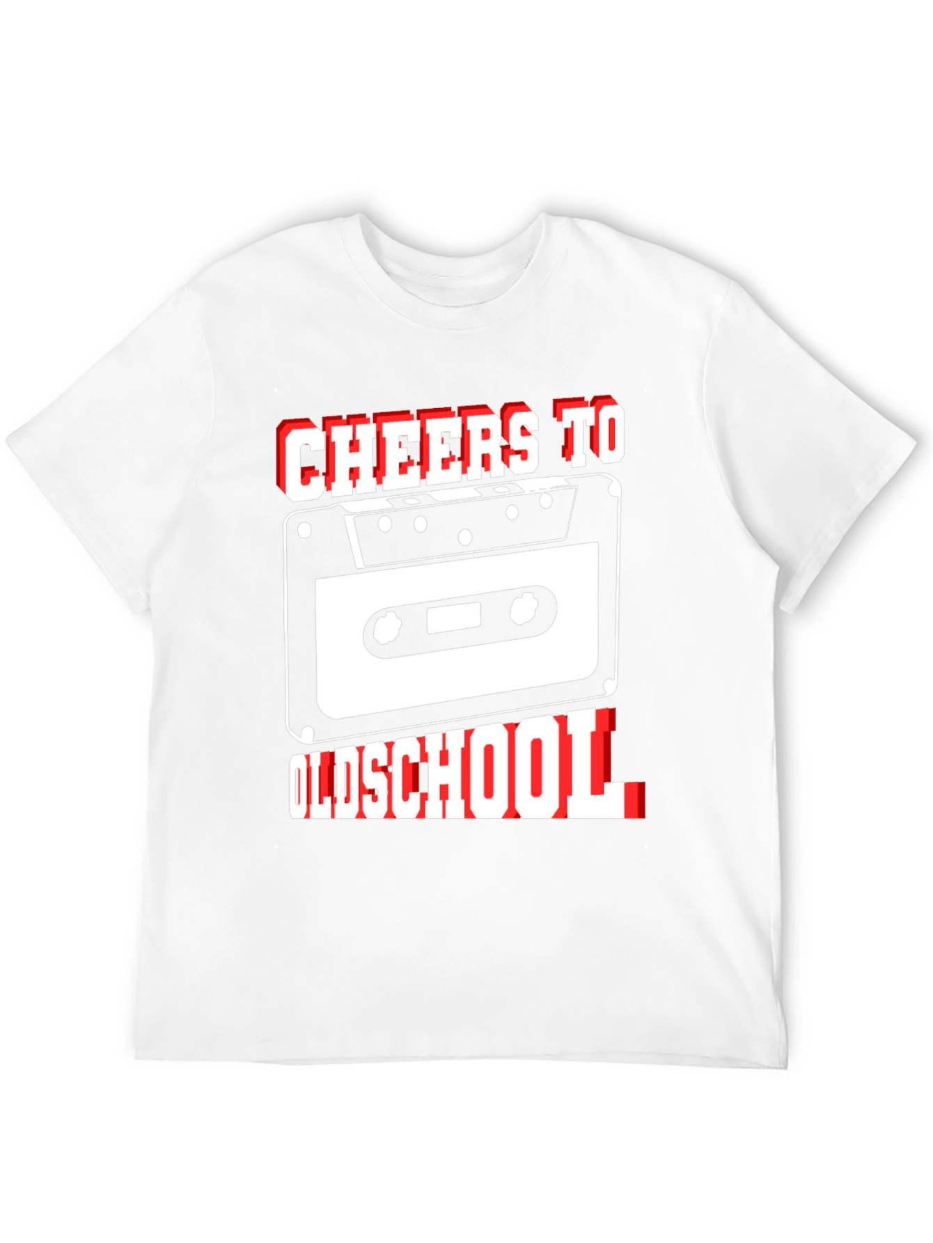 Cheers to Oldschool Retro Cassette Tape Graphic T-Shirt